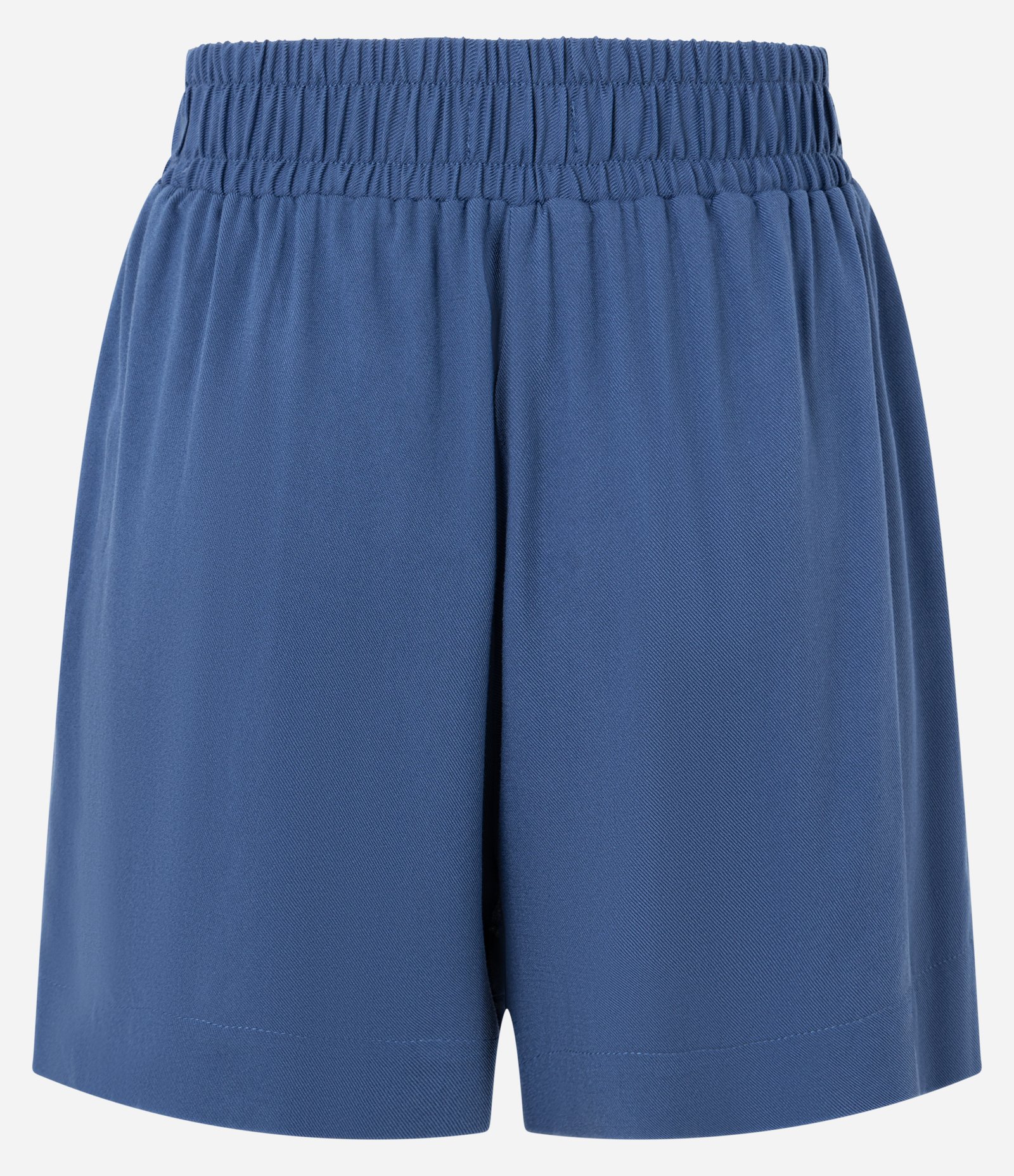 Short Regular em Viscose com Cós Elástico Azul 6