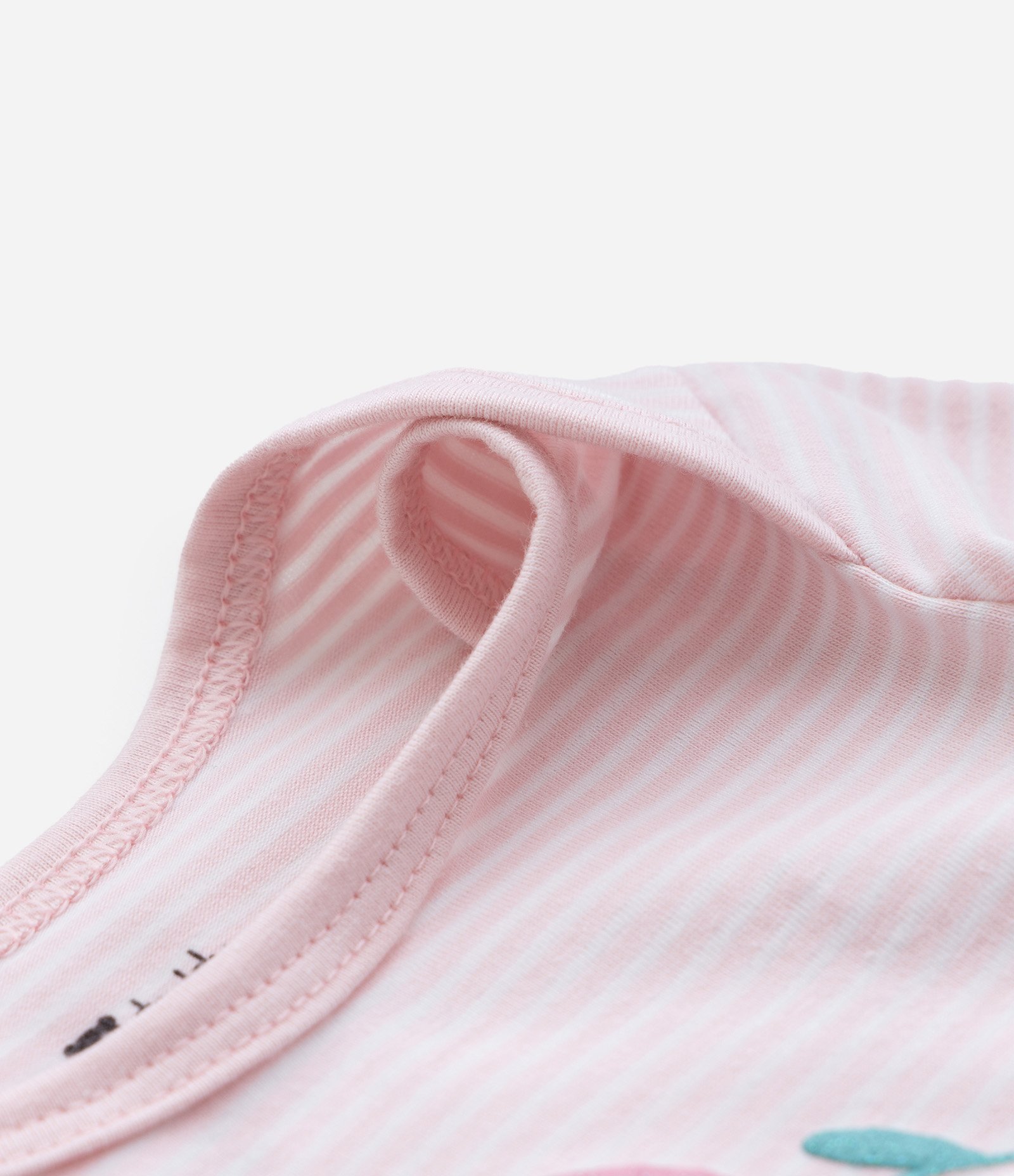 Body Infantil com Estampa Pássaro e Flor - Tam RN a 18 meses Rosa 6