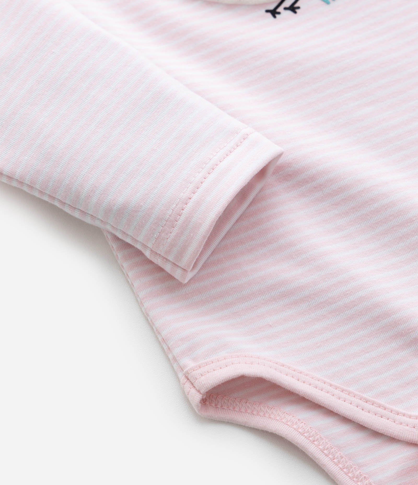 Body Infantil com Estampa Pássaro e Flor - Tam RN a 18 meses Rosa 7