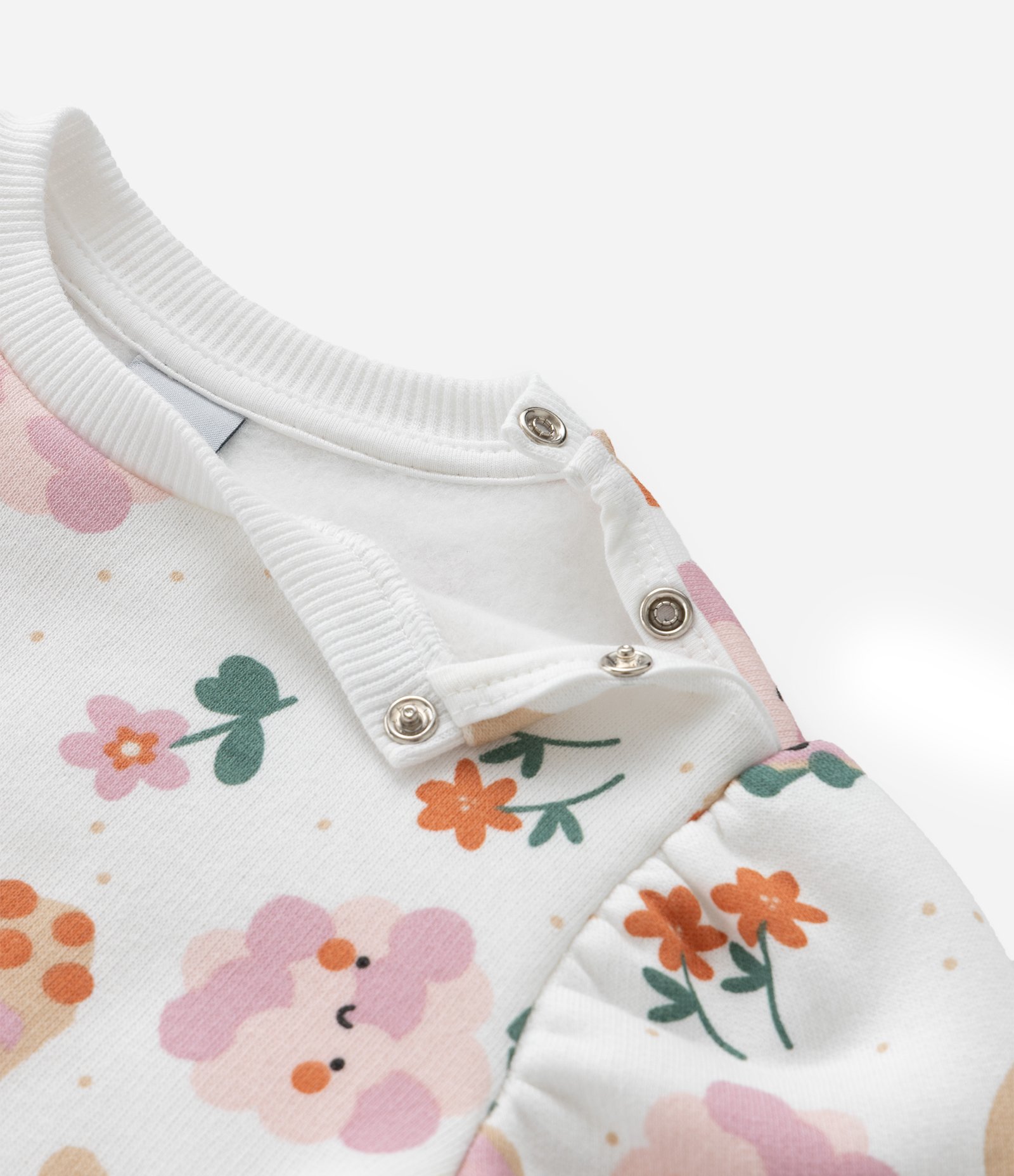 Blusão Infantil Quentinho Estampado de Bichinhos - Tam 0 a 18 meses Branco 6