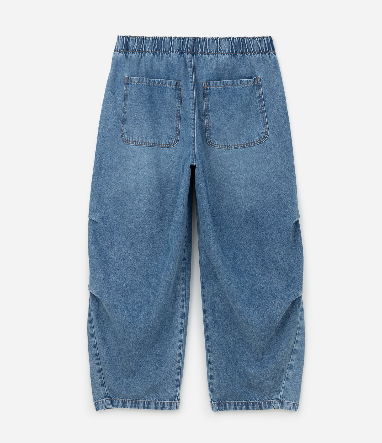 Calça Barrel em Jeans com Pregas e Recortes Curve & Plus Size Médio 2