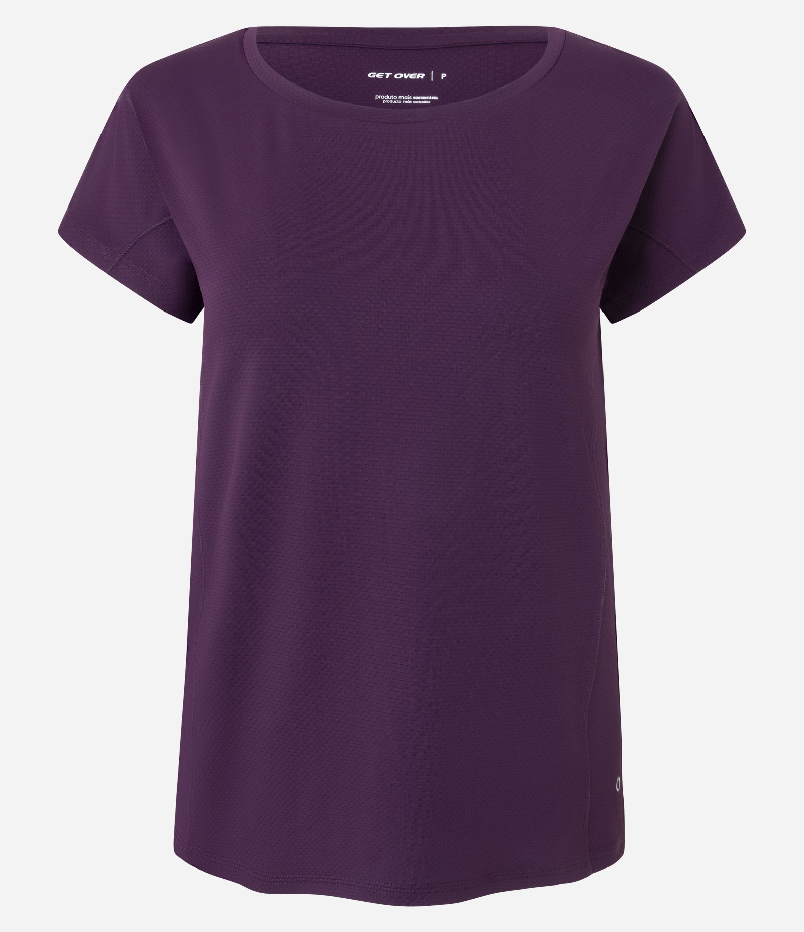Camiseta Esportiva em Microfibra Texturizada Roxo 5