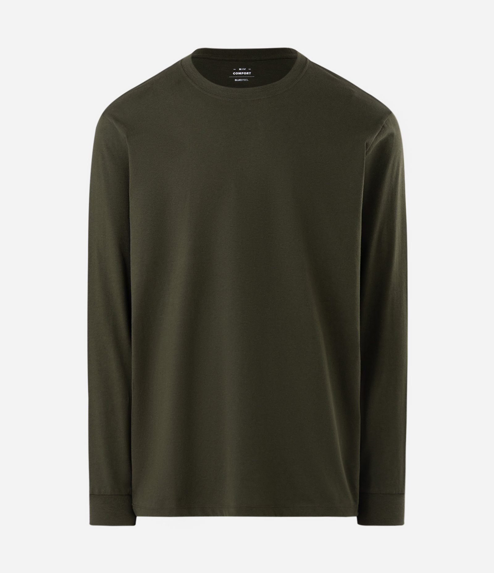 Camiseta Comfort em Algodão com Manga Longa Verde 2