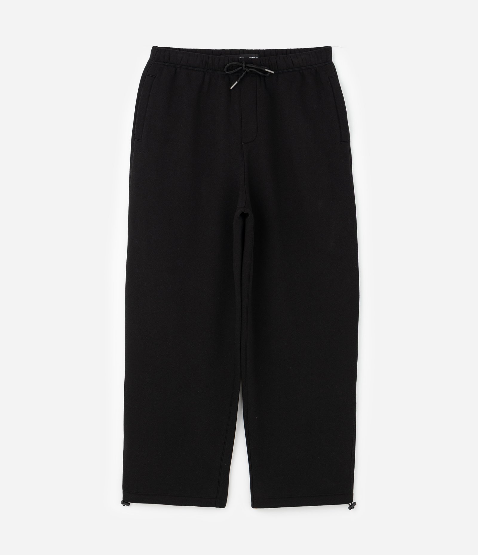 Calça Baggy em Moletom com Felpa com Barra Regulável Preto 5
