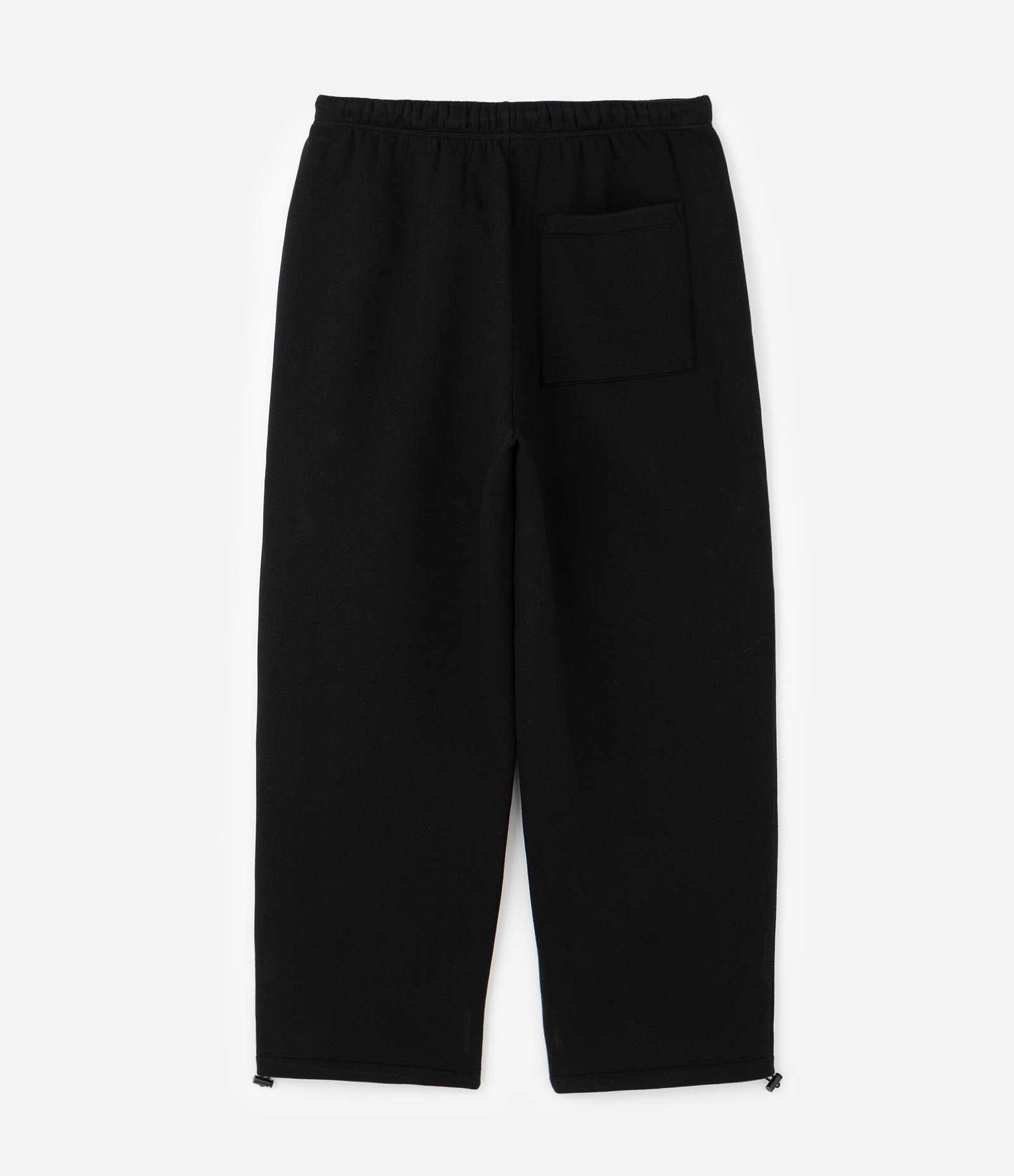 Calça Baggy em Moletom com Felpa com Barra Regulável Preto 6