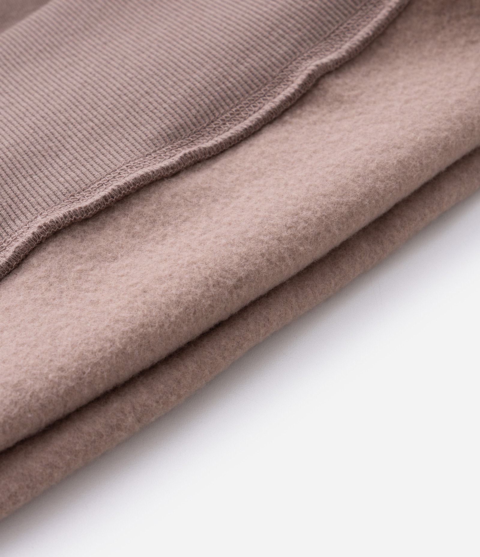 Blusão Moletom Boxy com Felpa em Algodão Bege 5