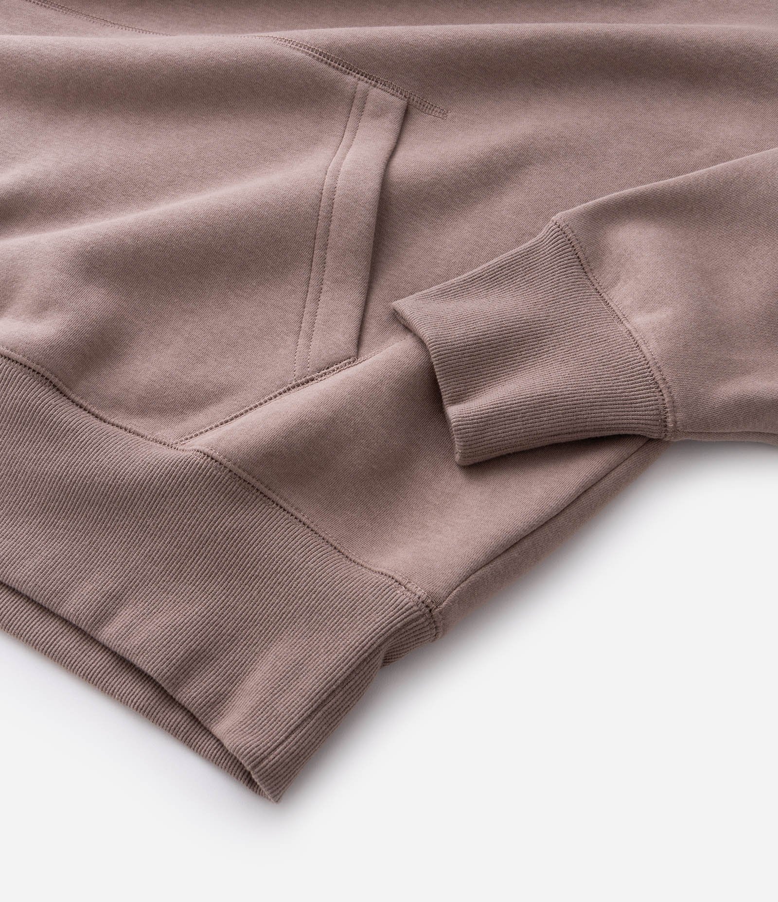 Blusão Moletom Boxy com Felpa em Algodão Bege 6