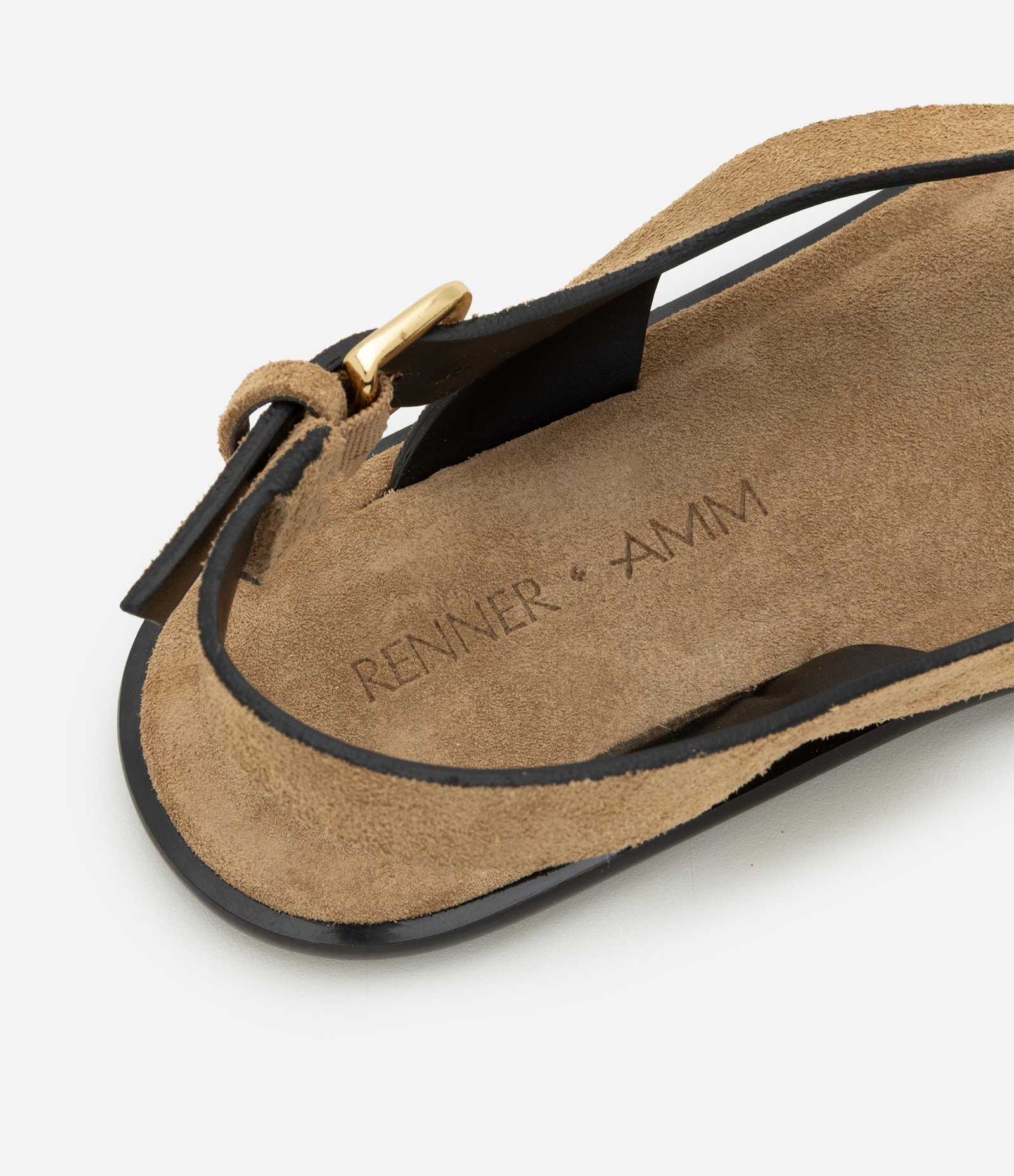 Sandália Rasteira de Dedo em Camurça com Búzio Metalizado Bege 8