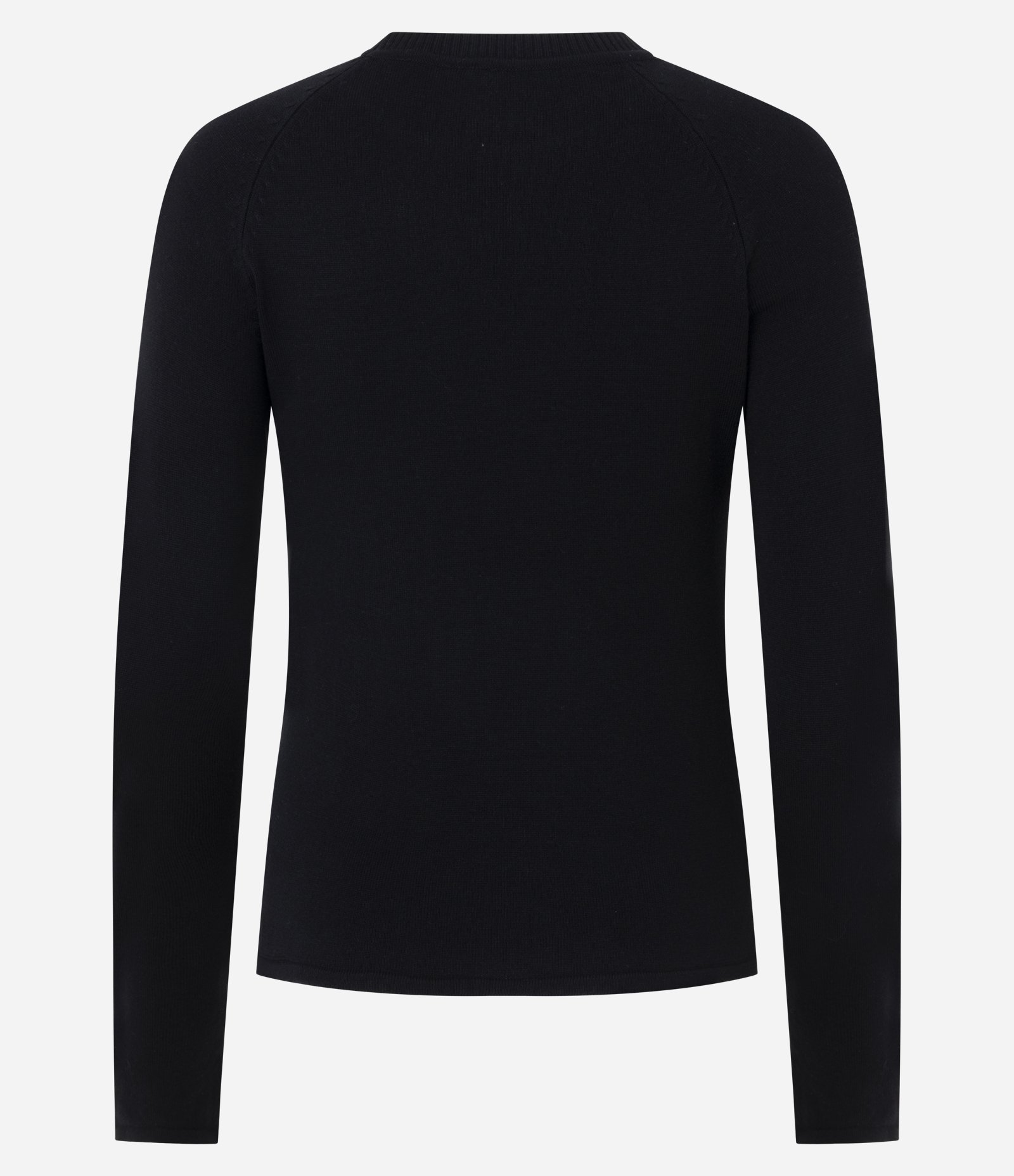 Blusa Básica em Tricô com Manga Longa Preto 3