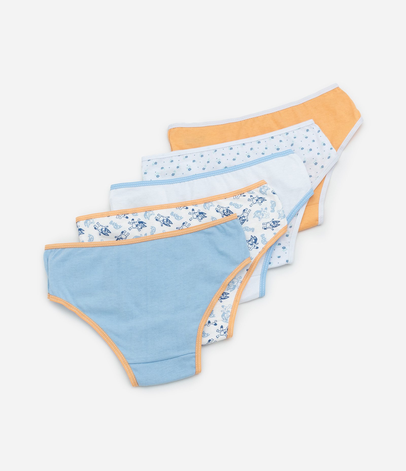Kit 05 Calcinhas Infantis com Estampa Bluey - Tam 2 a 10 Anos Sortido 2