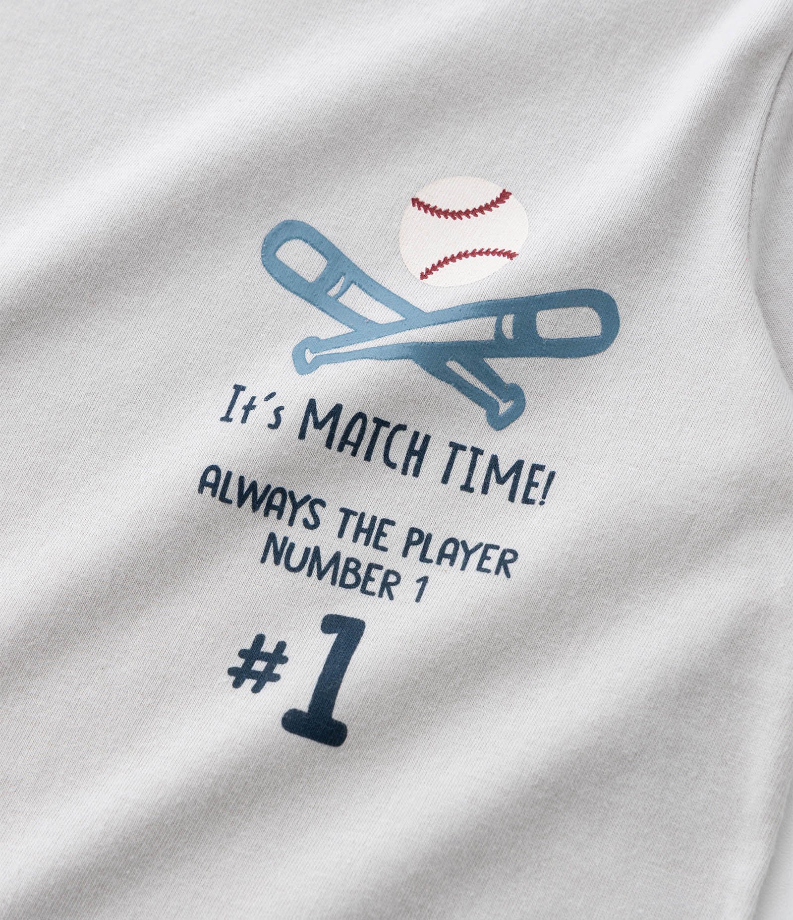 Camiseta Infantil com Estampa de Baseball - Tam 1 a 6 Anos Cinza 6