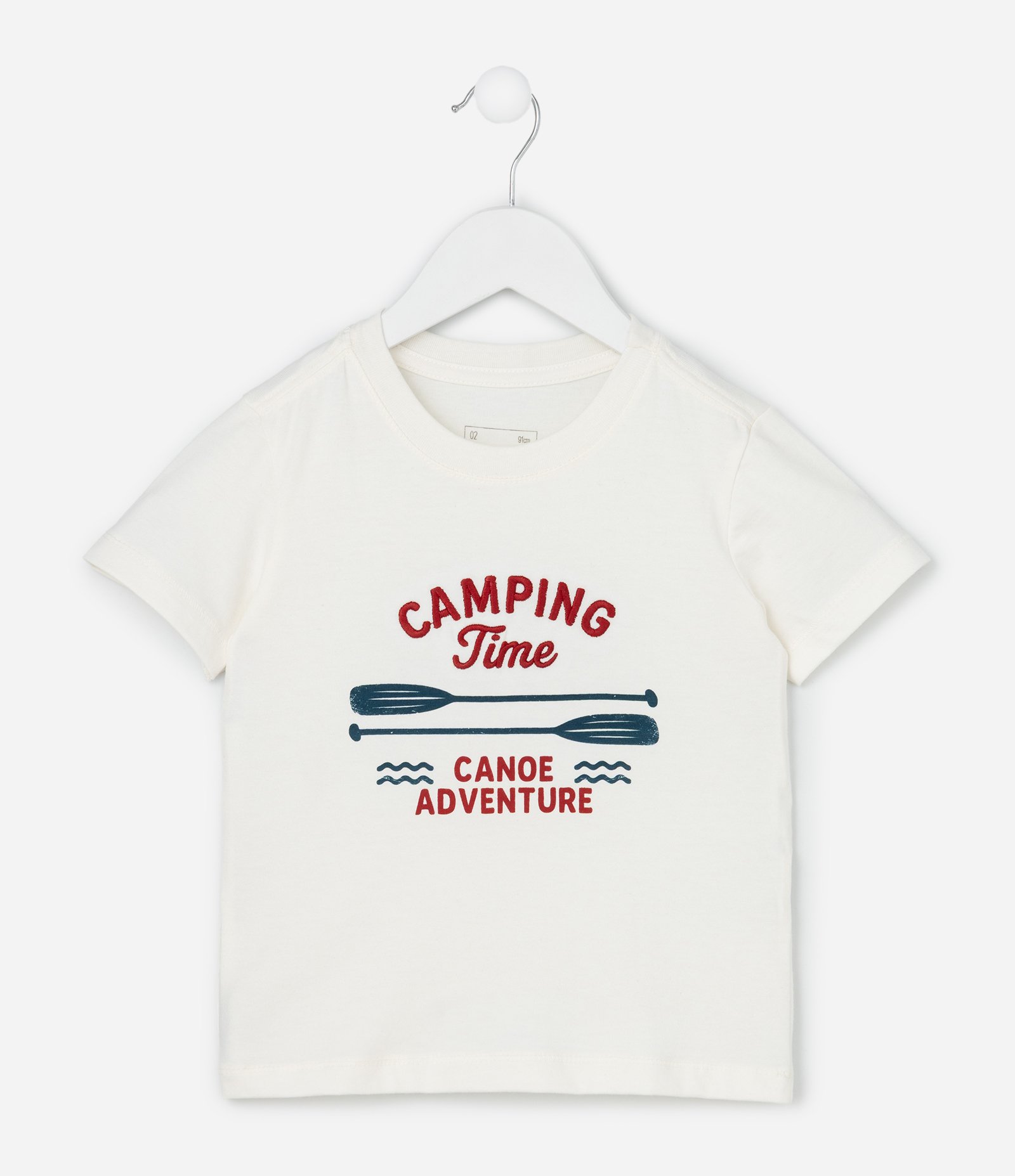 Camiseta Infantil com Estampa Caping Time - Tam 1 a 6 Anos Branco 1