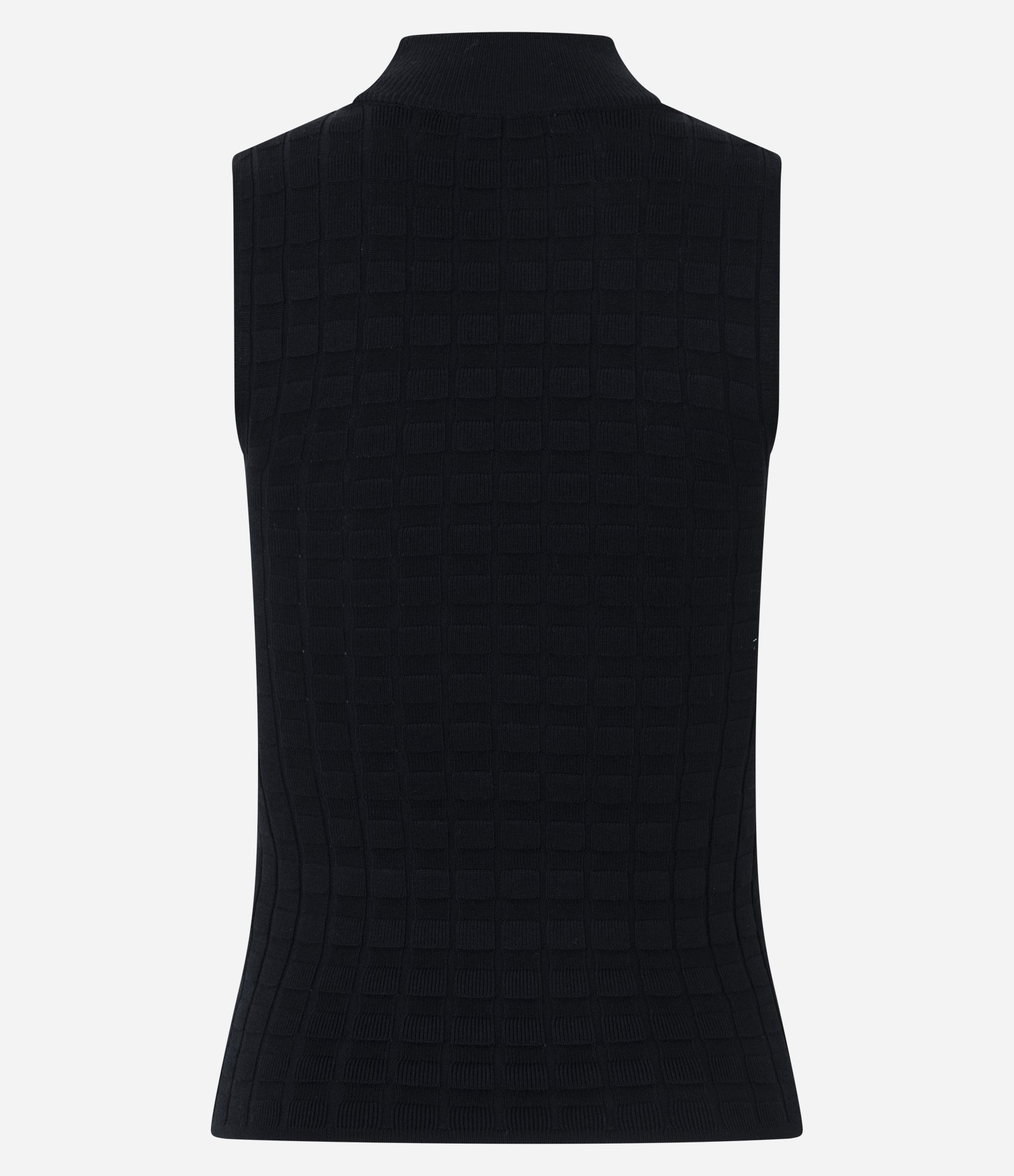 Blusa em Tricô Texturizado com Gola Alta Preto 7