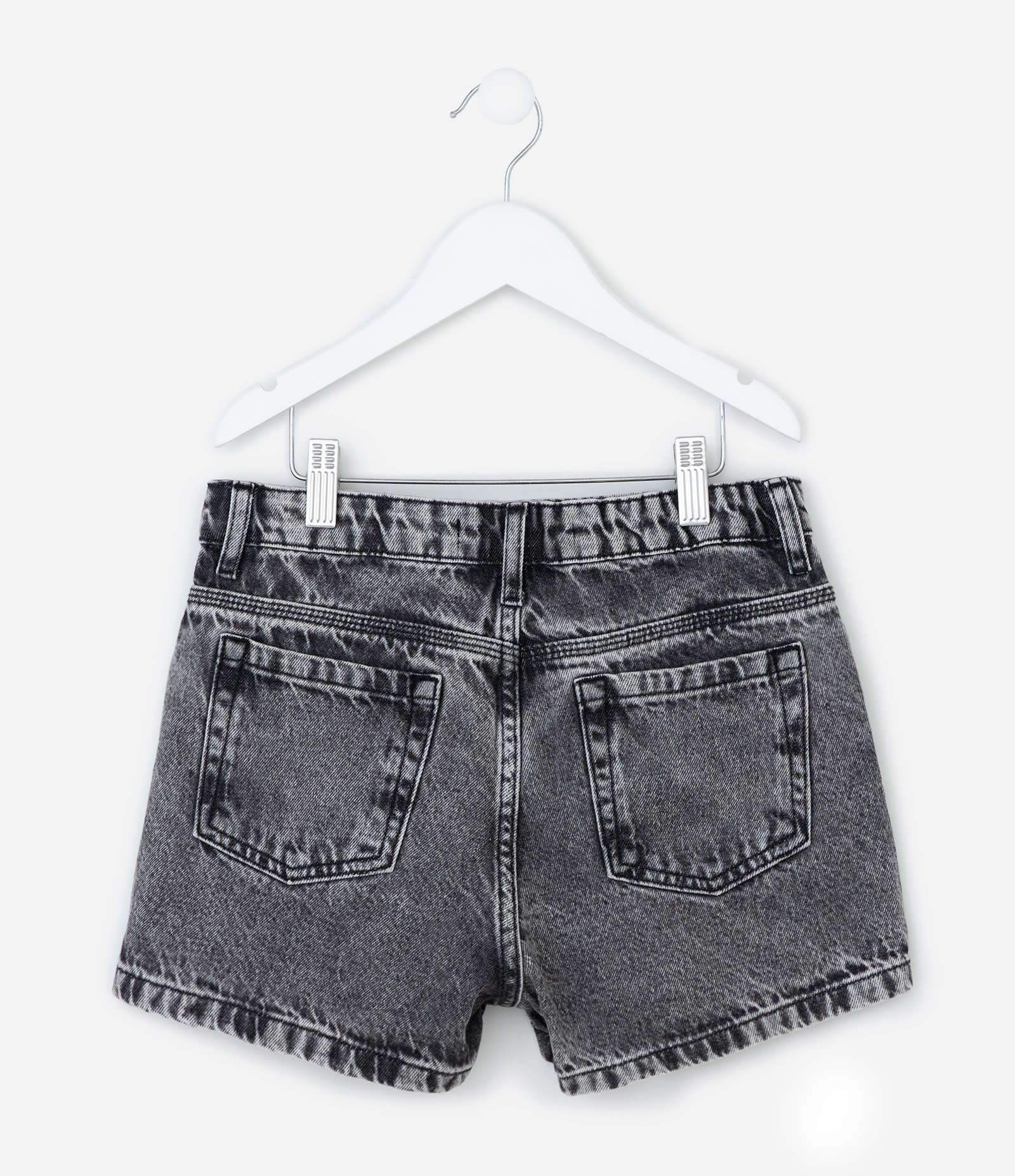 Short Infantil em Jeans com Aplicação de Brilhos - Tam 5 a 14 Anos Preto 3