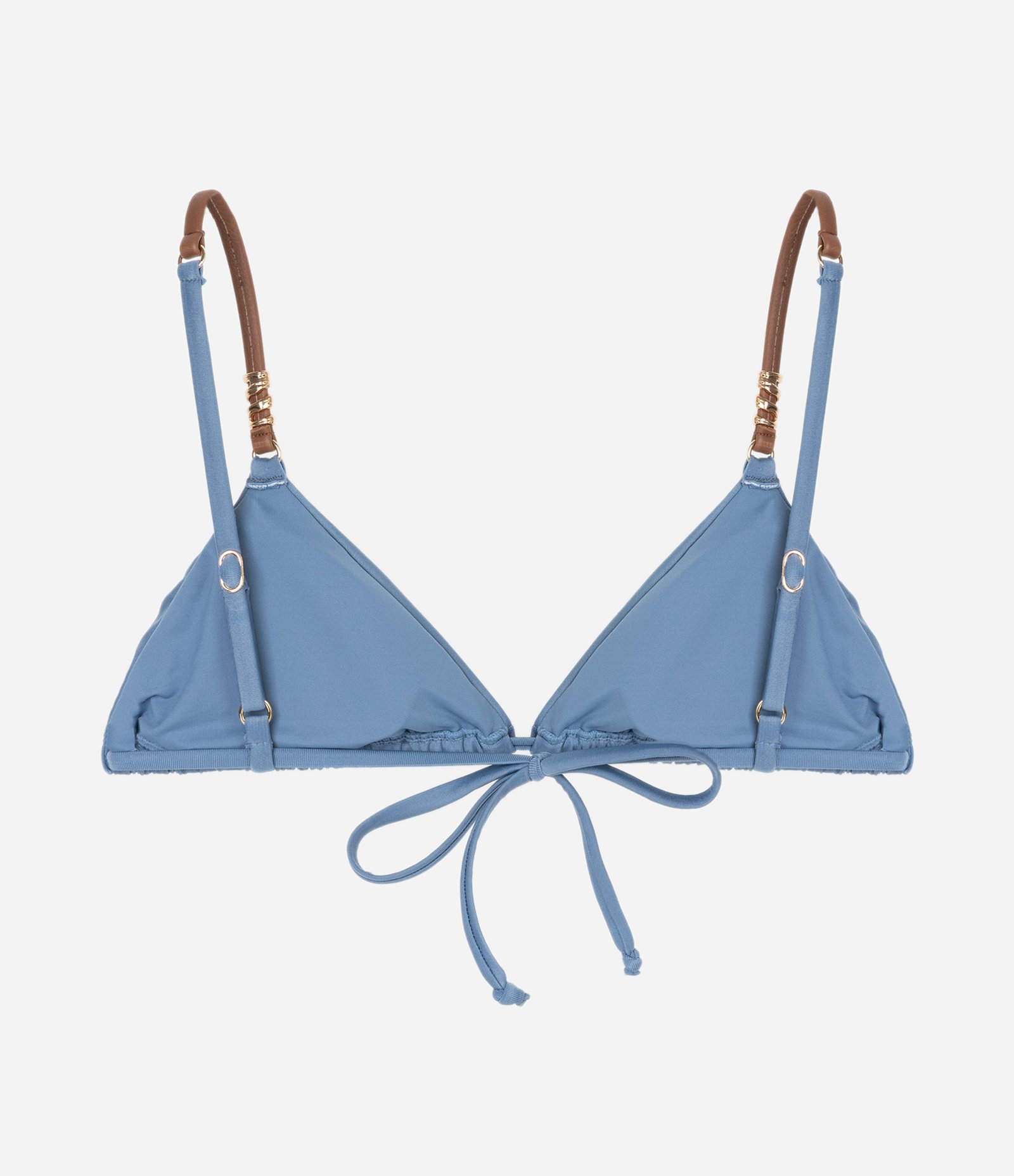 Biquíni Cortininha em Microfibra com Aviamento na Alça Azul 7