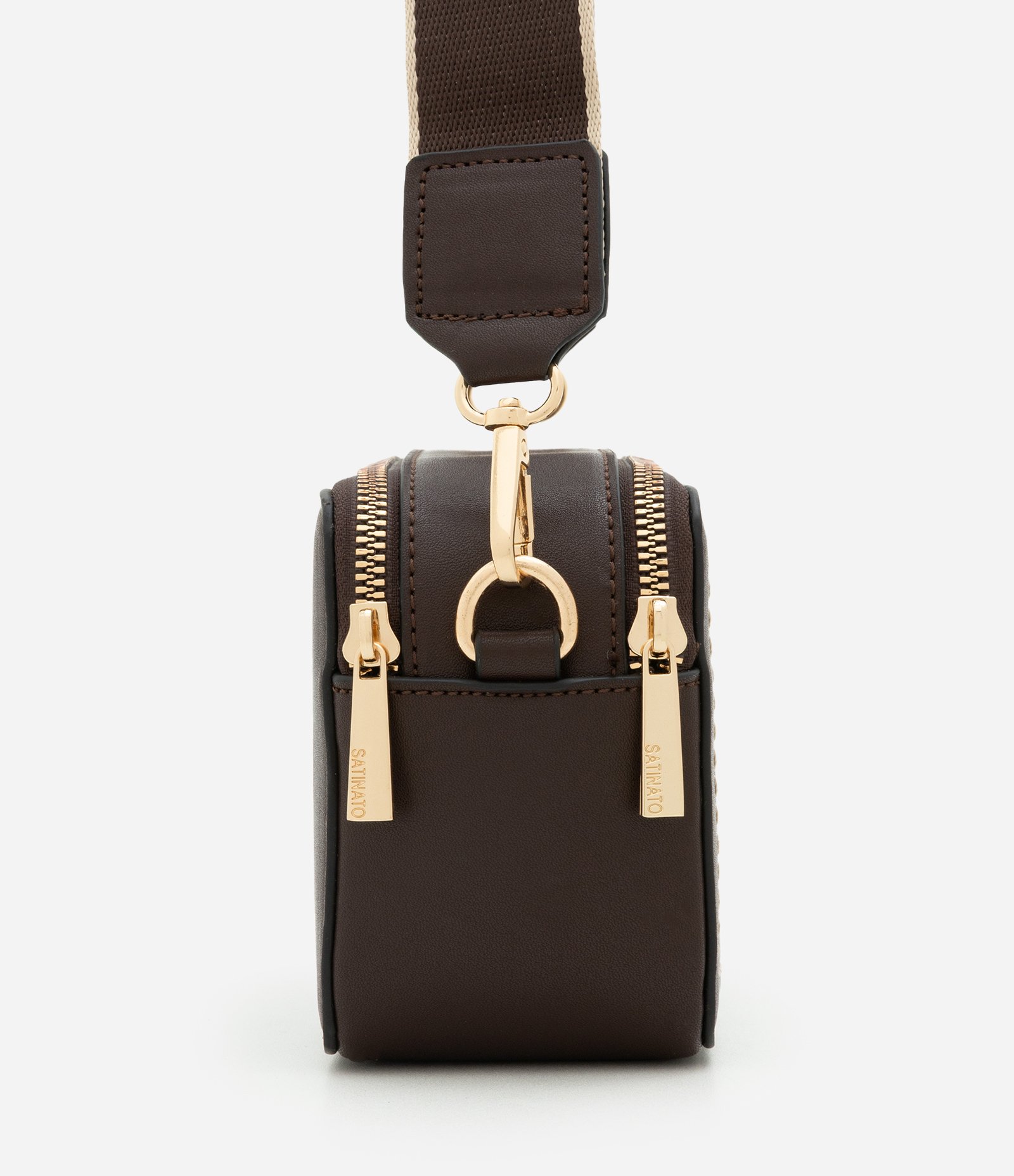 Bolsa Pequena com Alça Longa Transversal Marrom 2