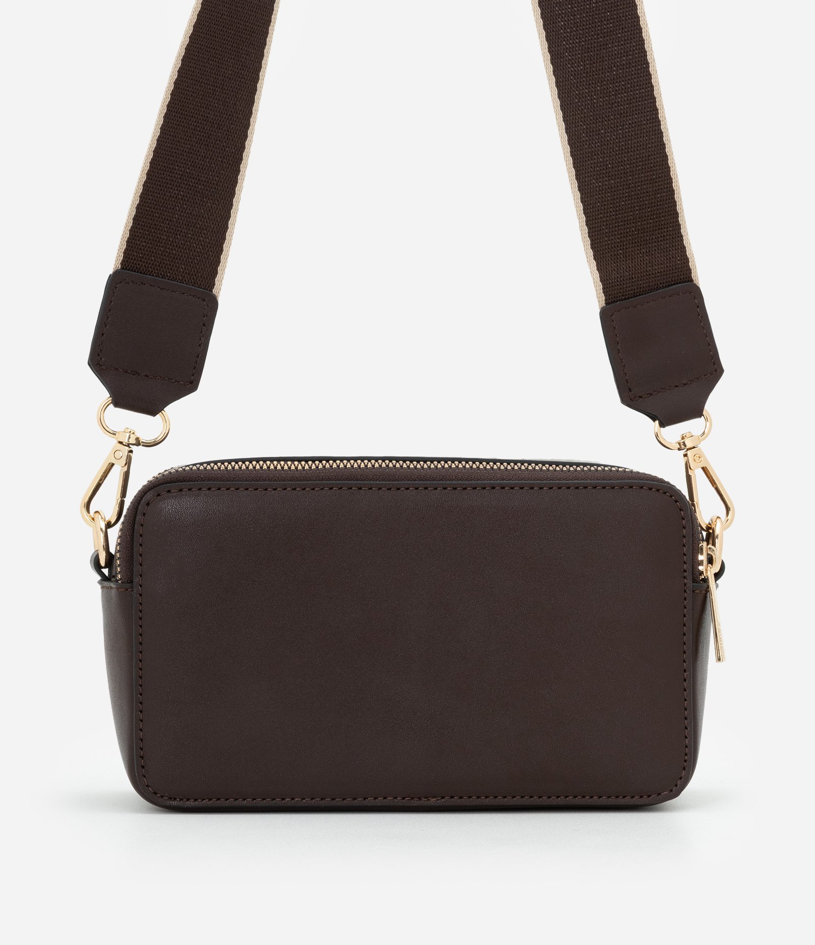 Bolsa Pequena com Alça Longa Transversal Marrom 3