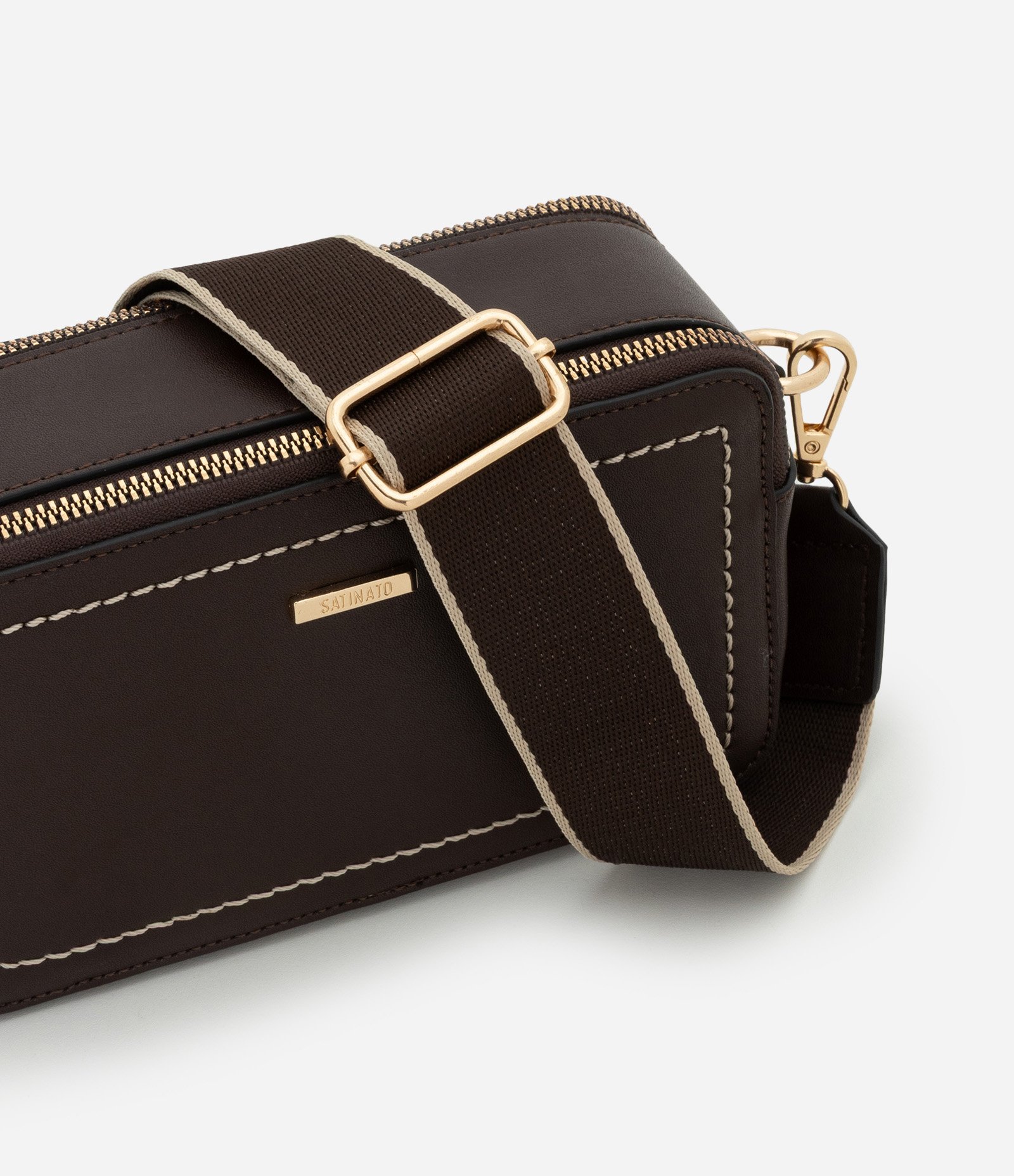 Bolsa Pequena com Alça Longa Transversal Marrom 7