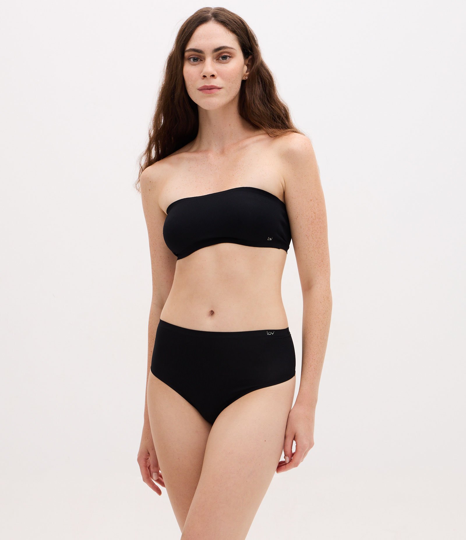 Kit 02 Calcinhas Altas em Microfibra Cinza/Preto 2