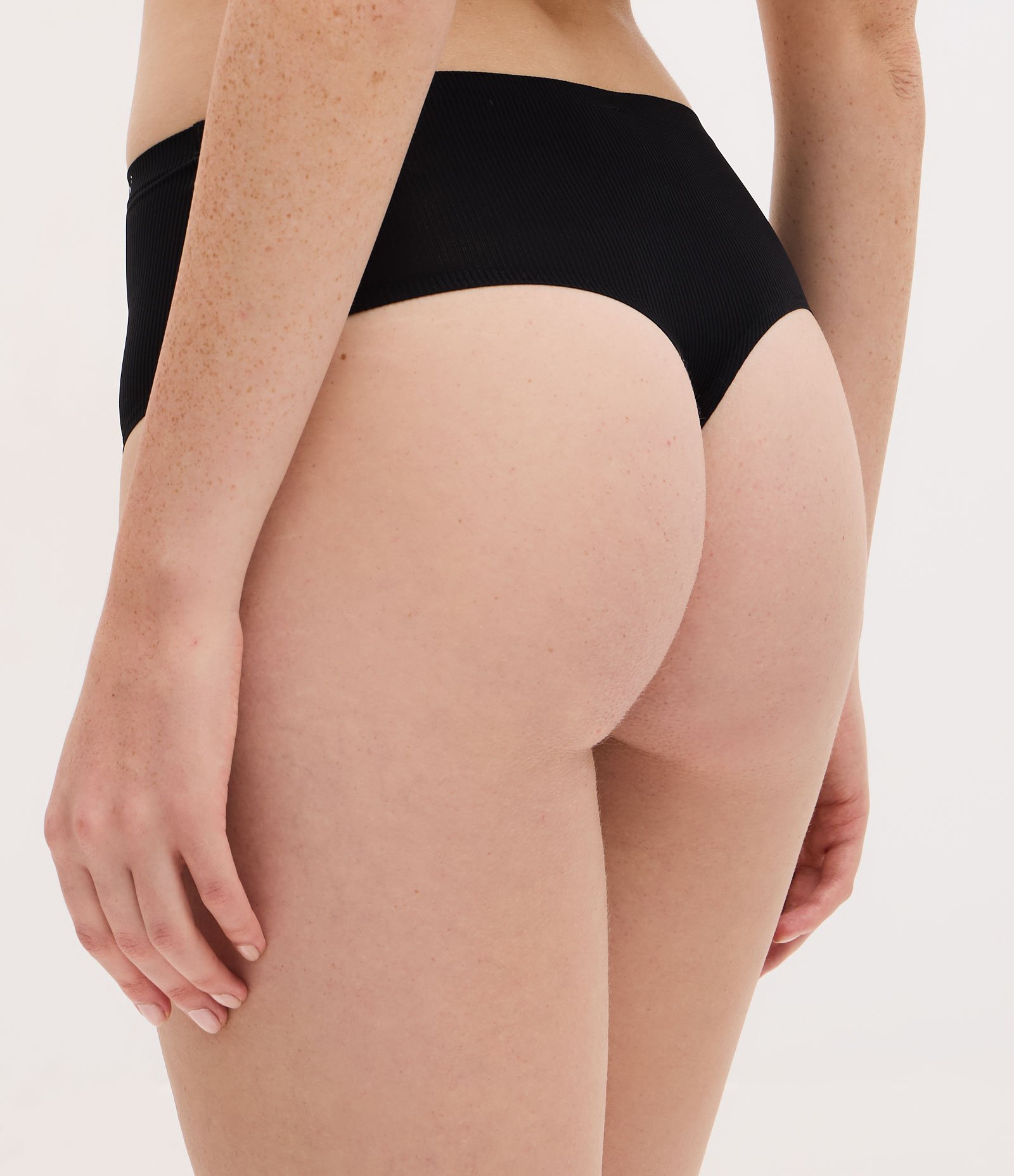 Kit 02 Calcinhas Altas em Microfibra Cinza/Preto 5