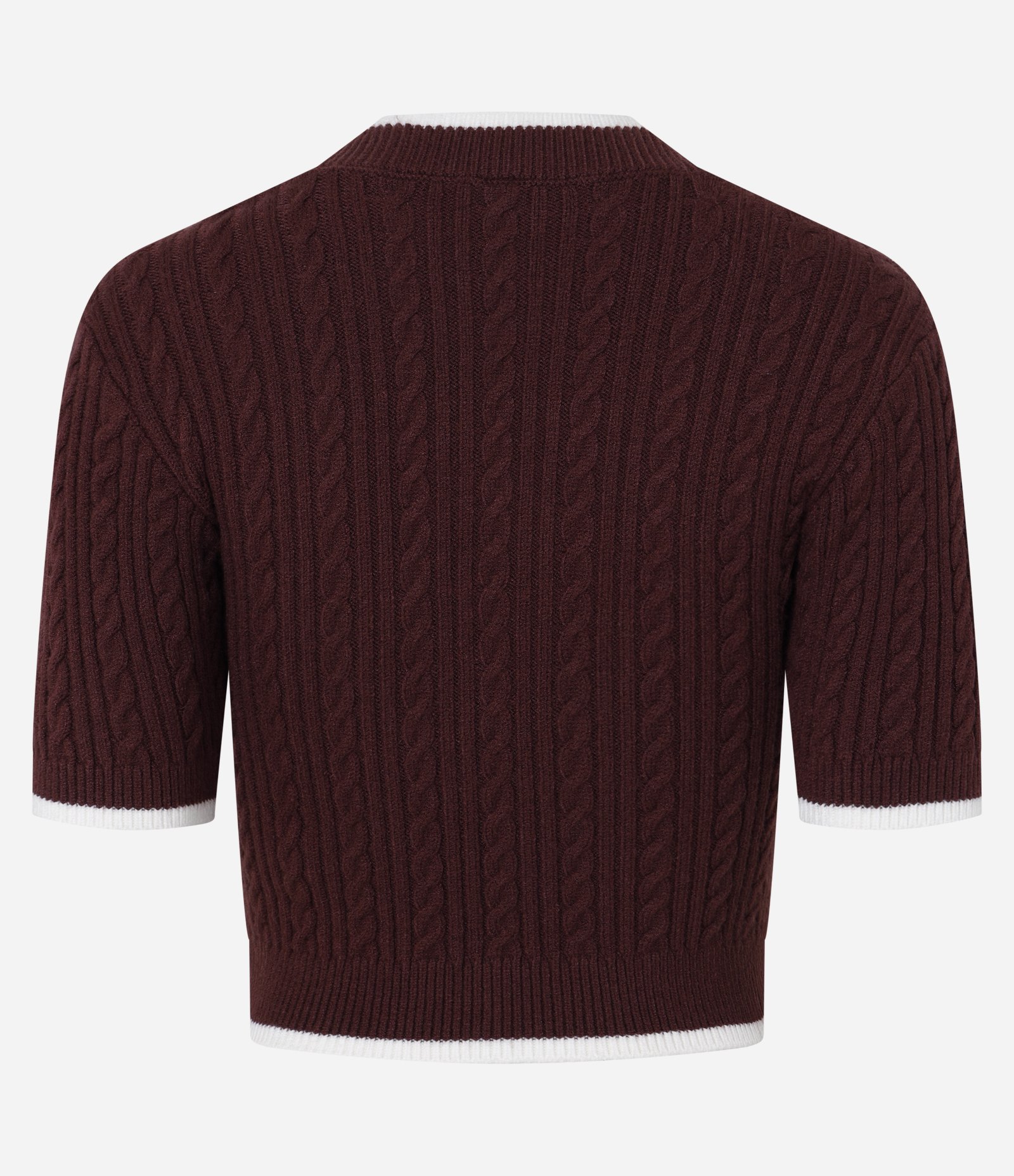 Blusa em Tricô com Bordado de Urso Vinho 7