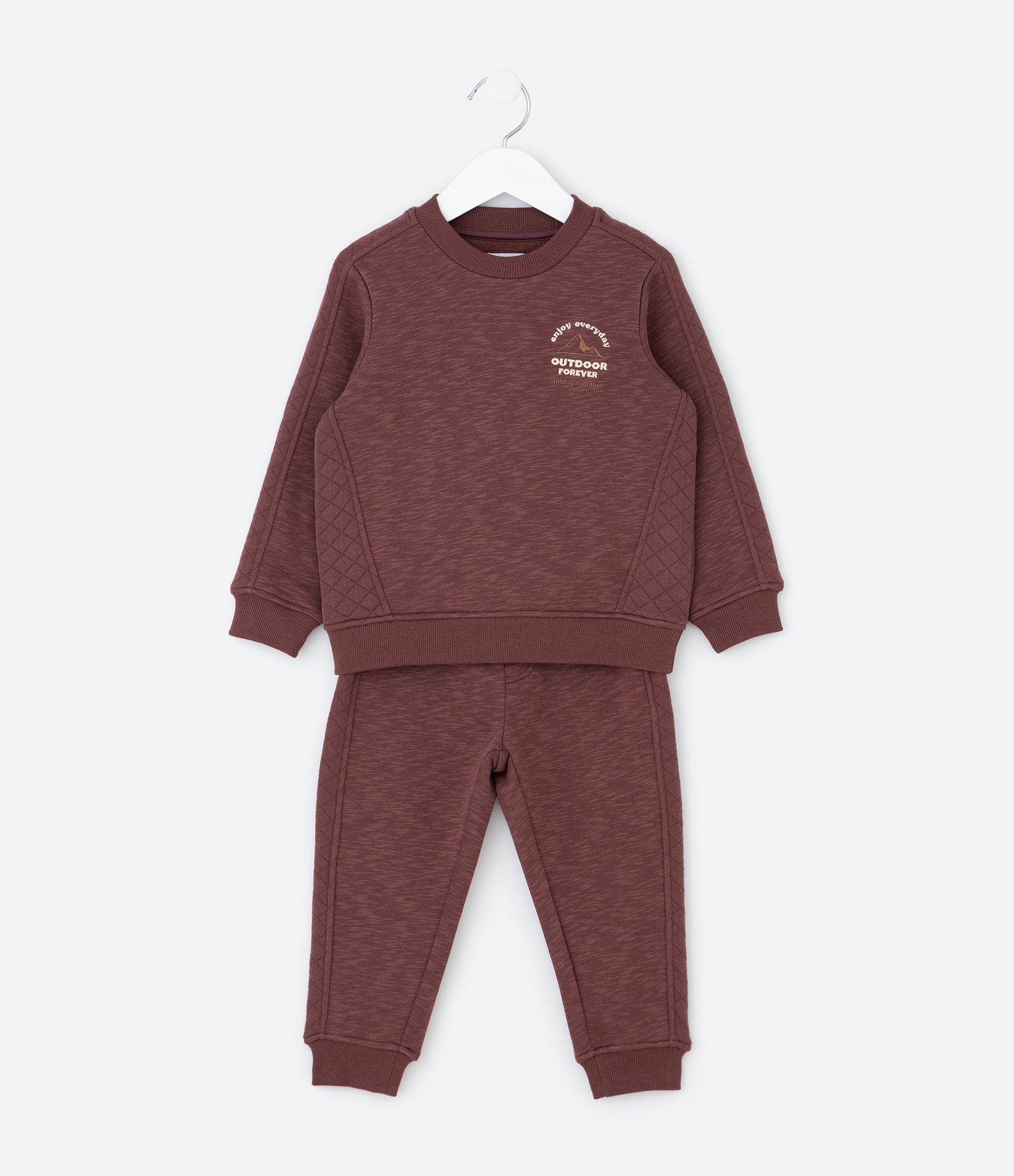 Conjunto Infantil com Recortes Matelassados – Tam 1 a 5/6 Anos Vinho 1