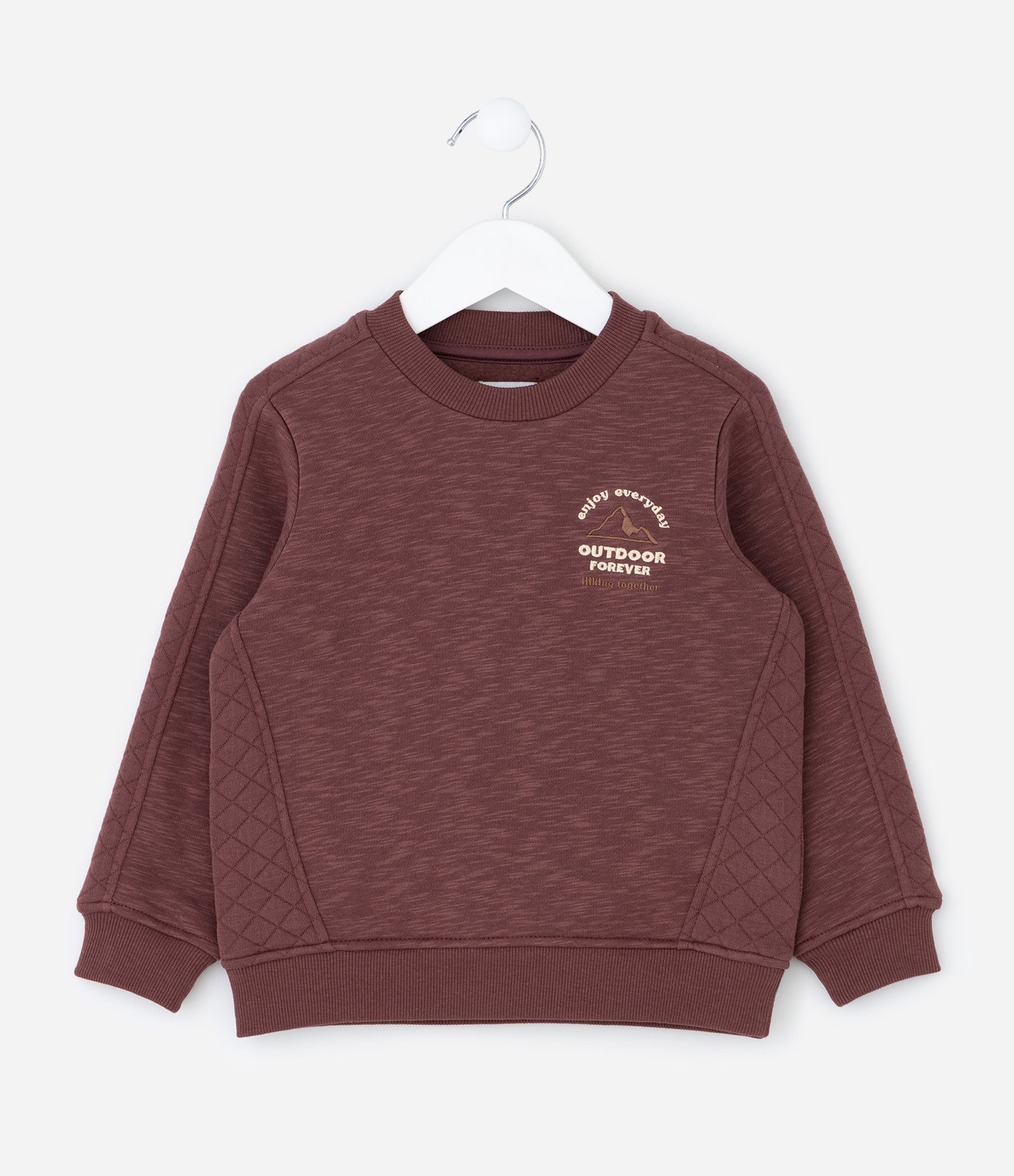 Conjunto Infantil com Recortes Matelassados – Tam 1 a 5/6 Anos Vinho 2