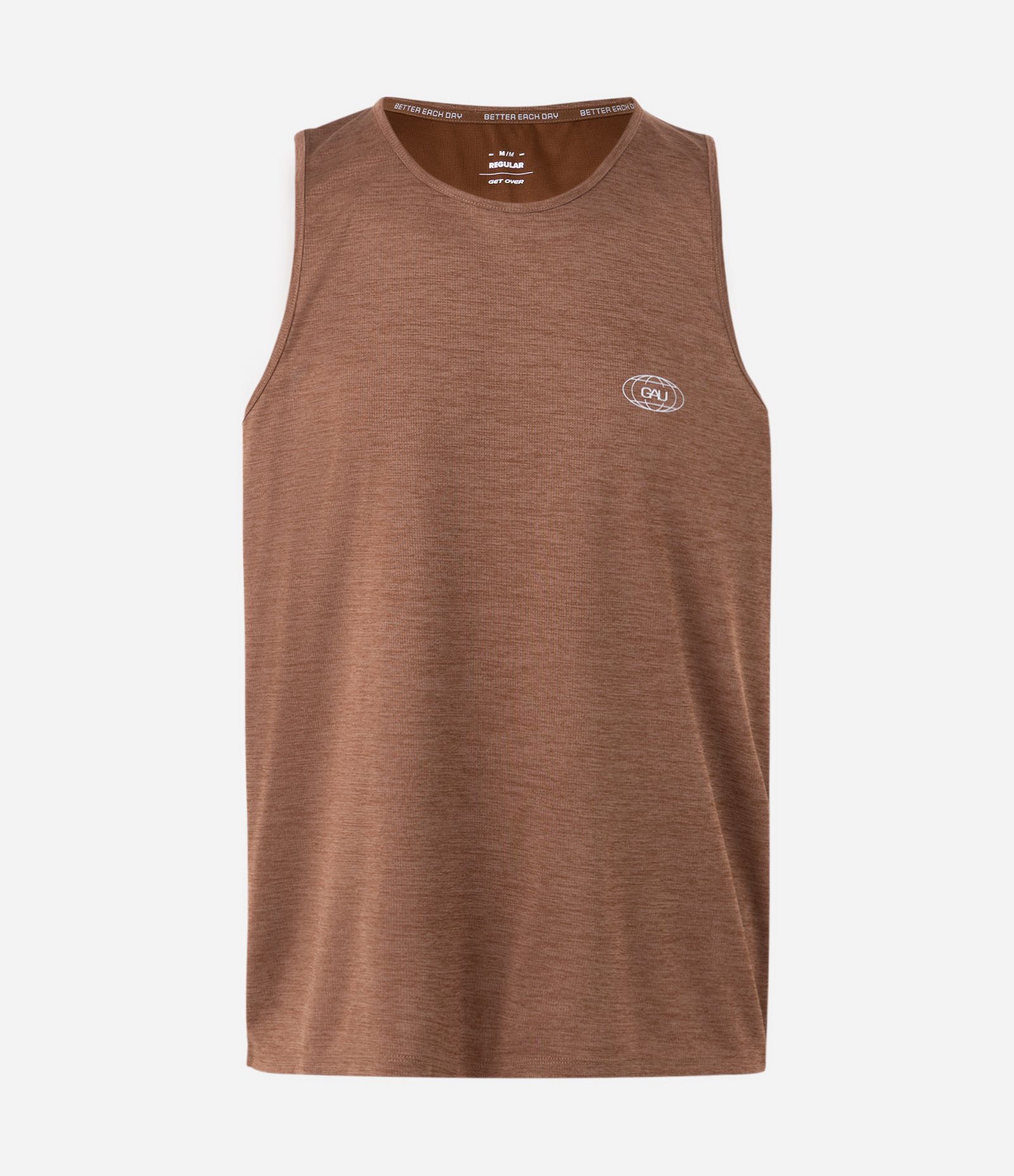 Regata Dry Esportiva com Lettering Marrom 1