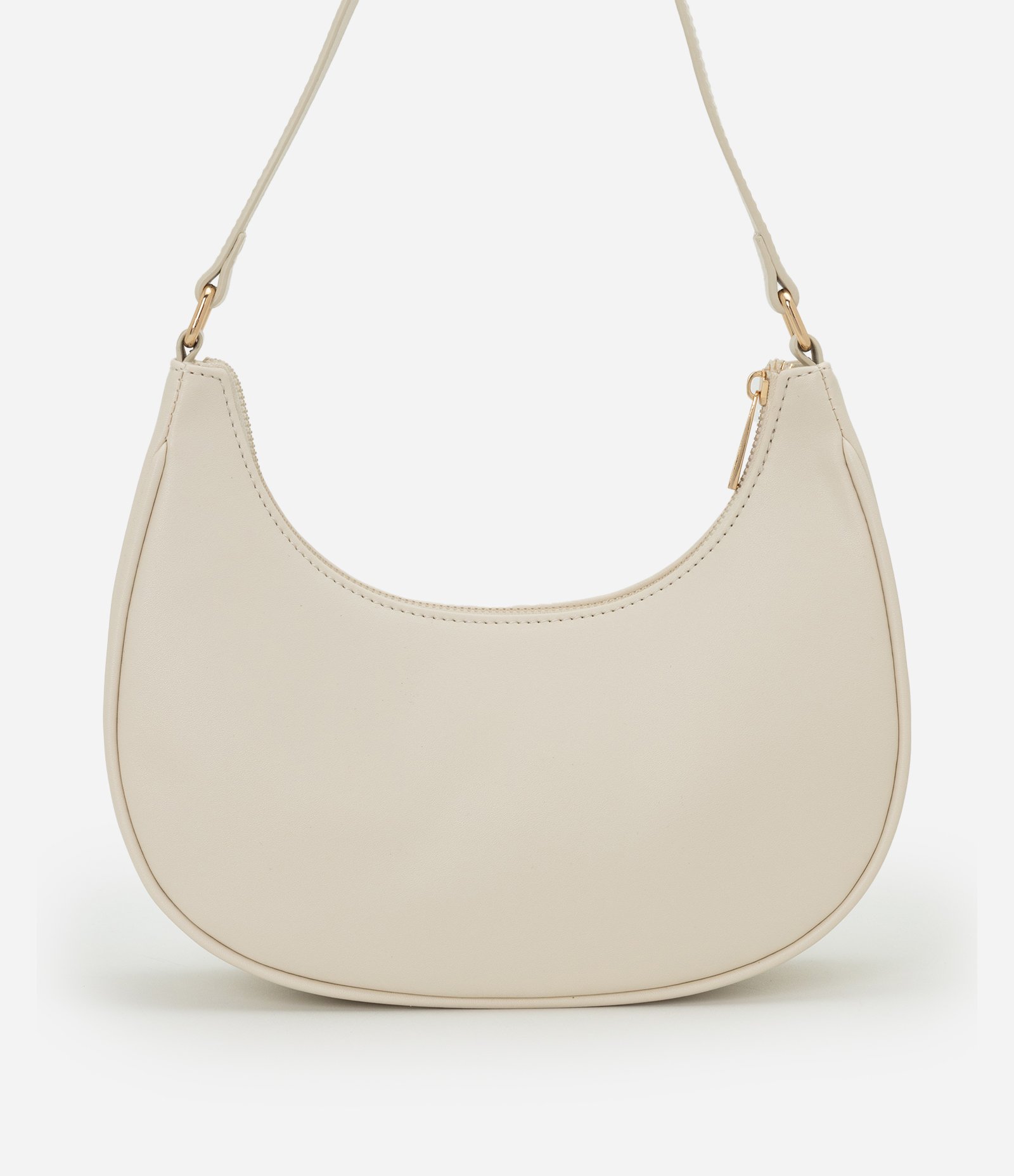 Bolsa Baguete em PU com Metais Light Gold e Alça Ajustável Off White 3
