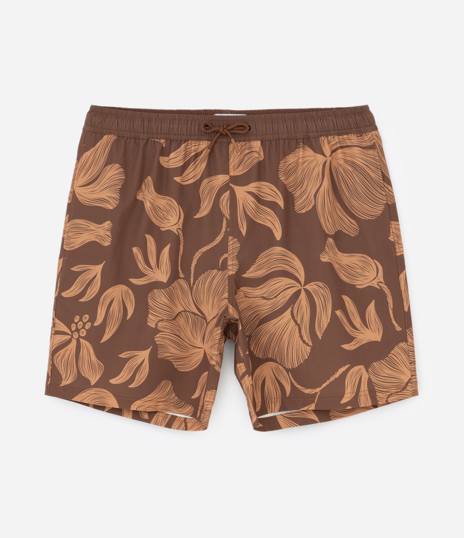 Bermuda em Microfibra com Estampa Floral Marrom 5