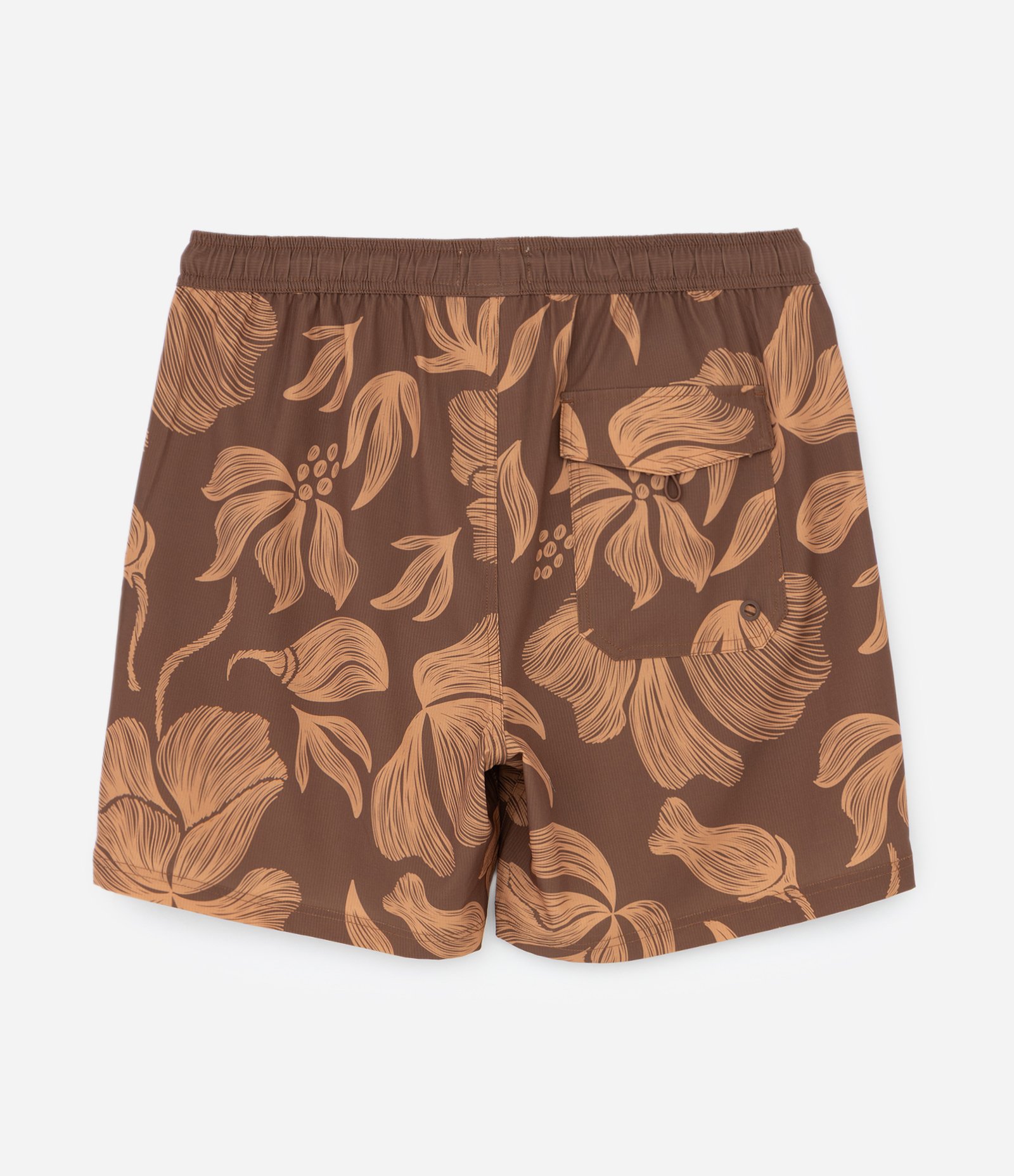 Bermuda em Microfibra com Estampa Floral Marrom 6