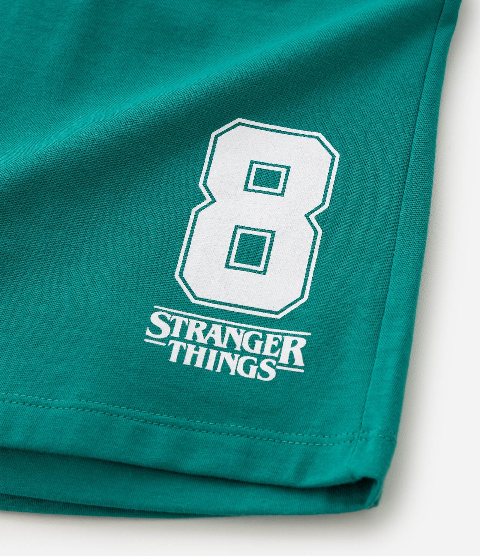 Pijama Curto Infantil Estampado Stranger Things - Tam 9 a 16 Anos Verde 8