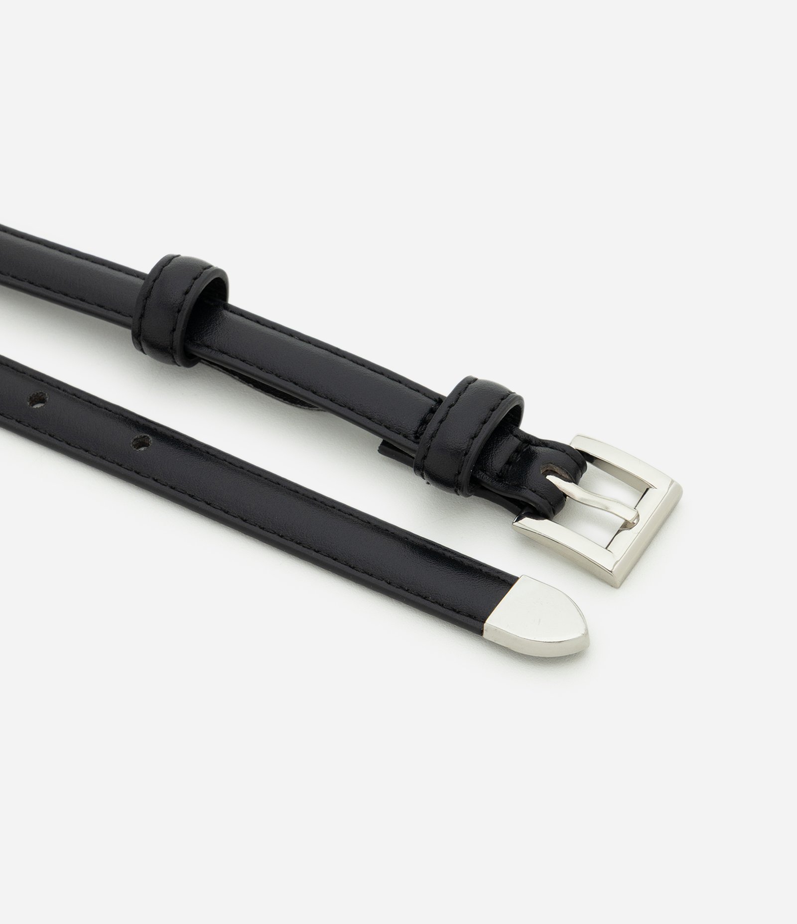 Kit 03 Cintos Finos em PU com Fivela Quadrada Multicores 2