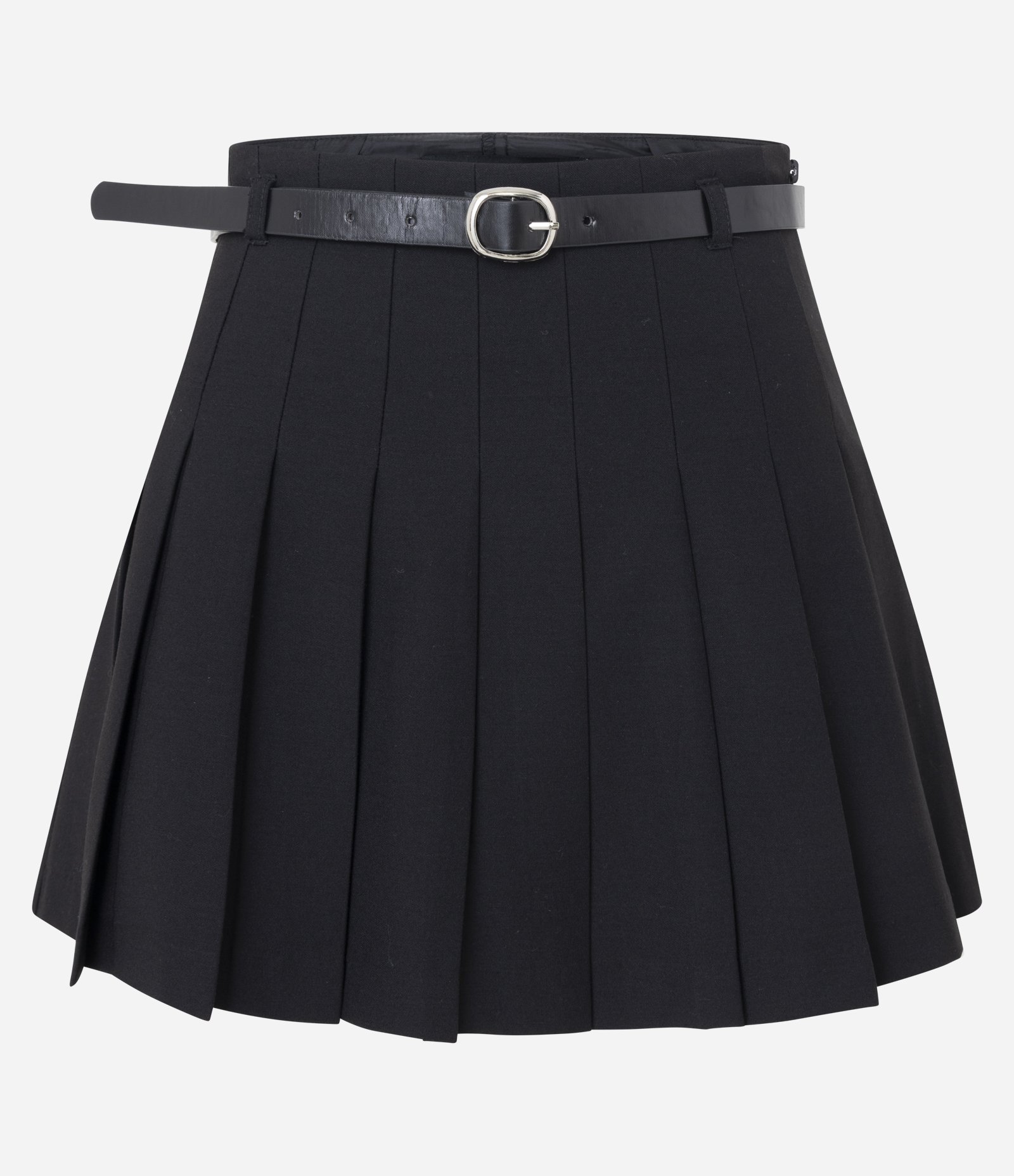 Short Saia em Alfaiataria com Pregas e Cinto Ajustável Preto 5