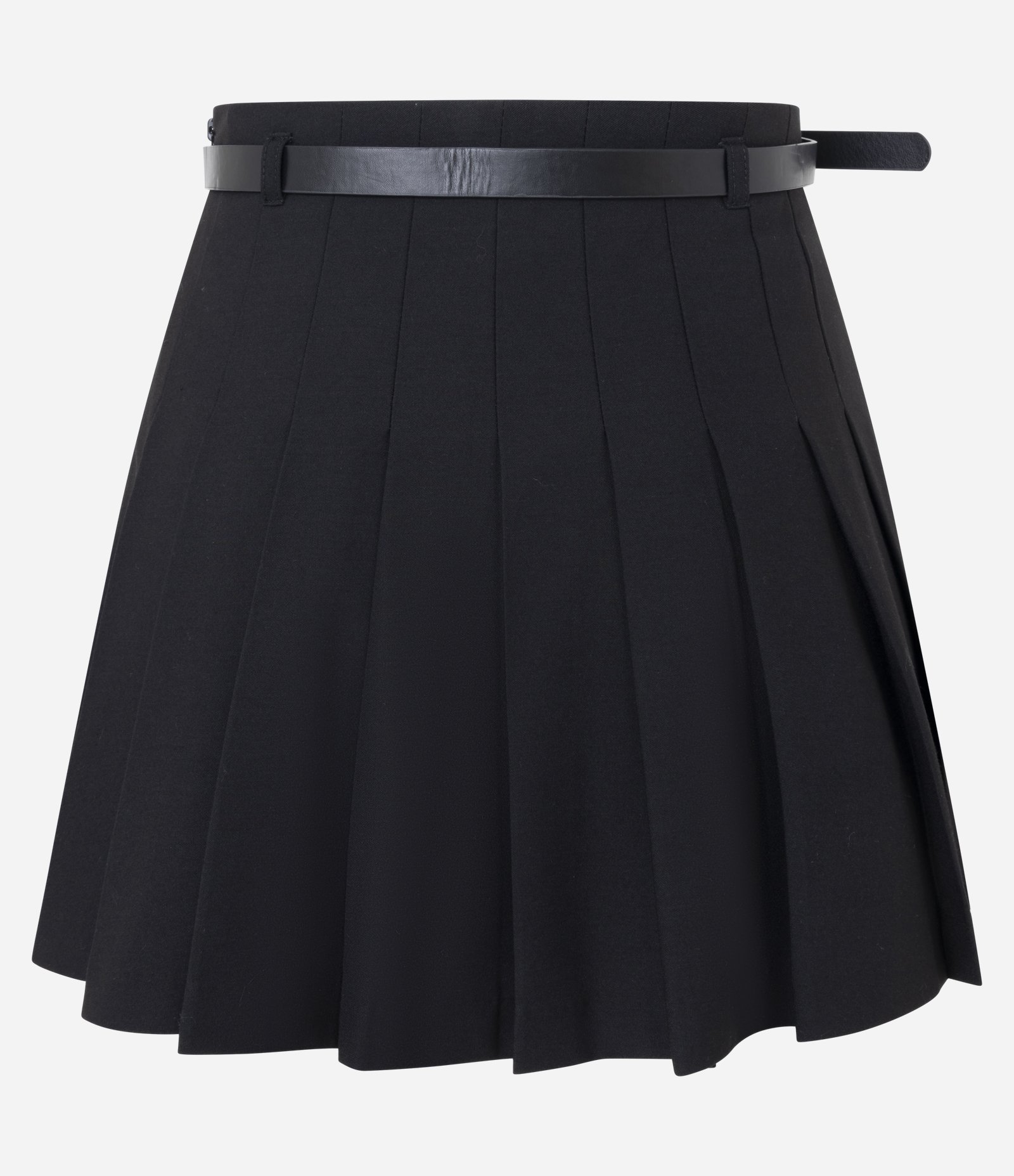 Short Saia em Alfaiataria com Pregas e Cinto Ajustável Preto 6