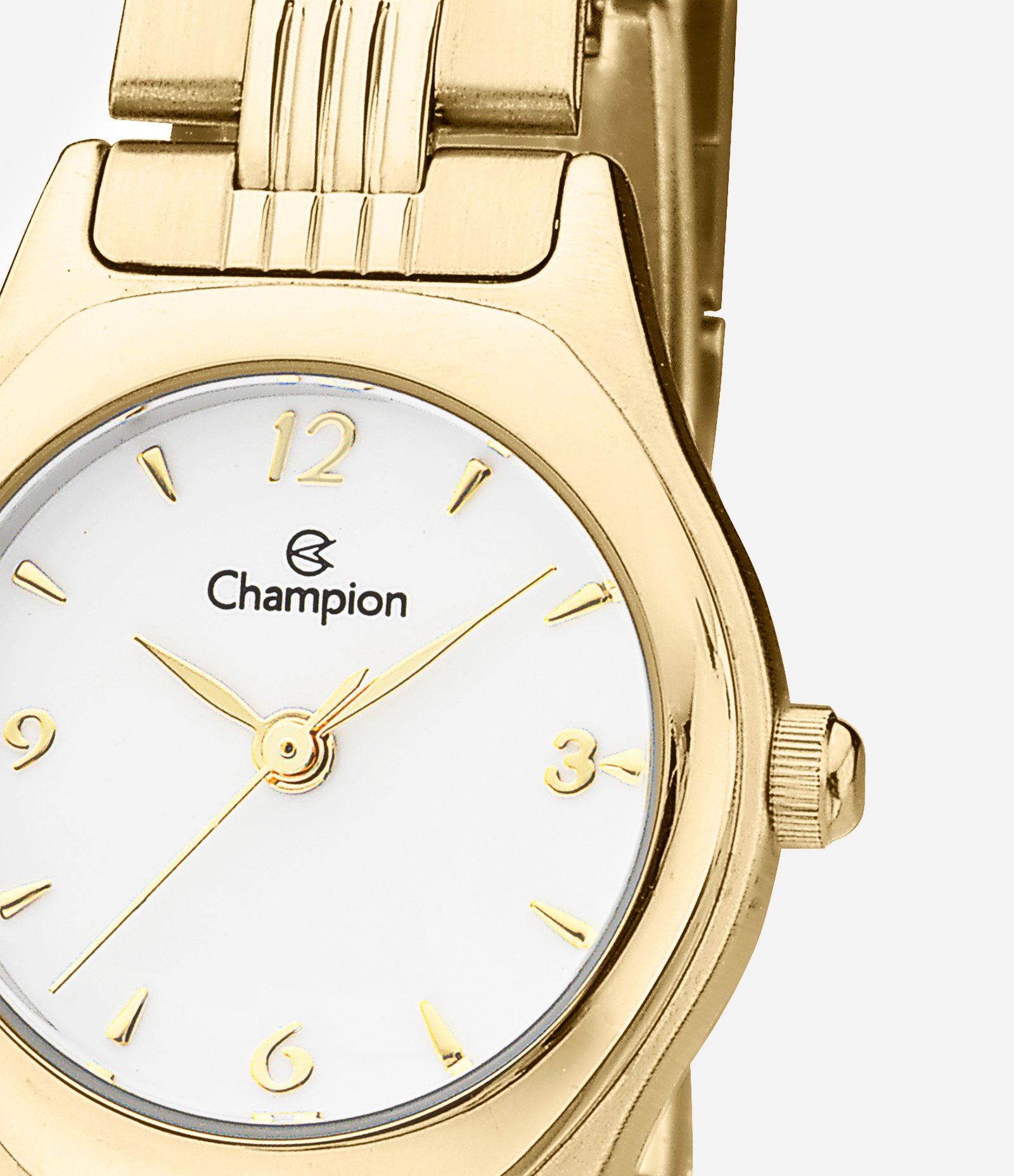 Kit Relógio Analógico Aço Champion Dourado 2