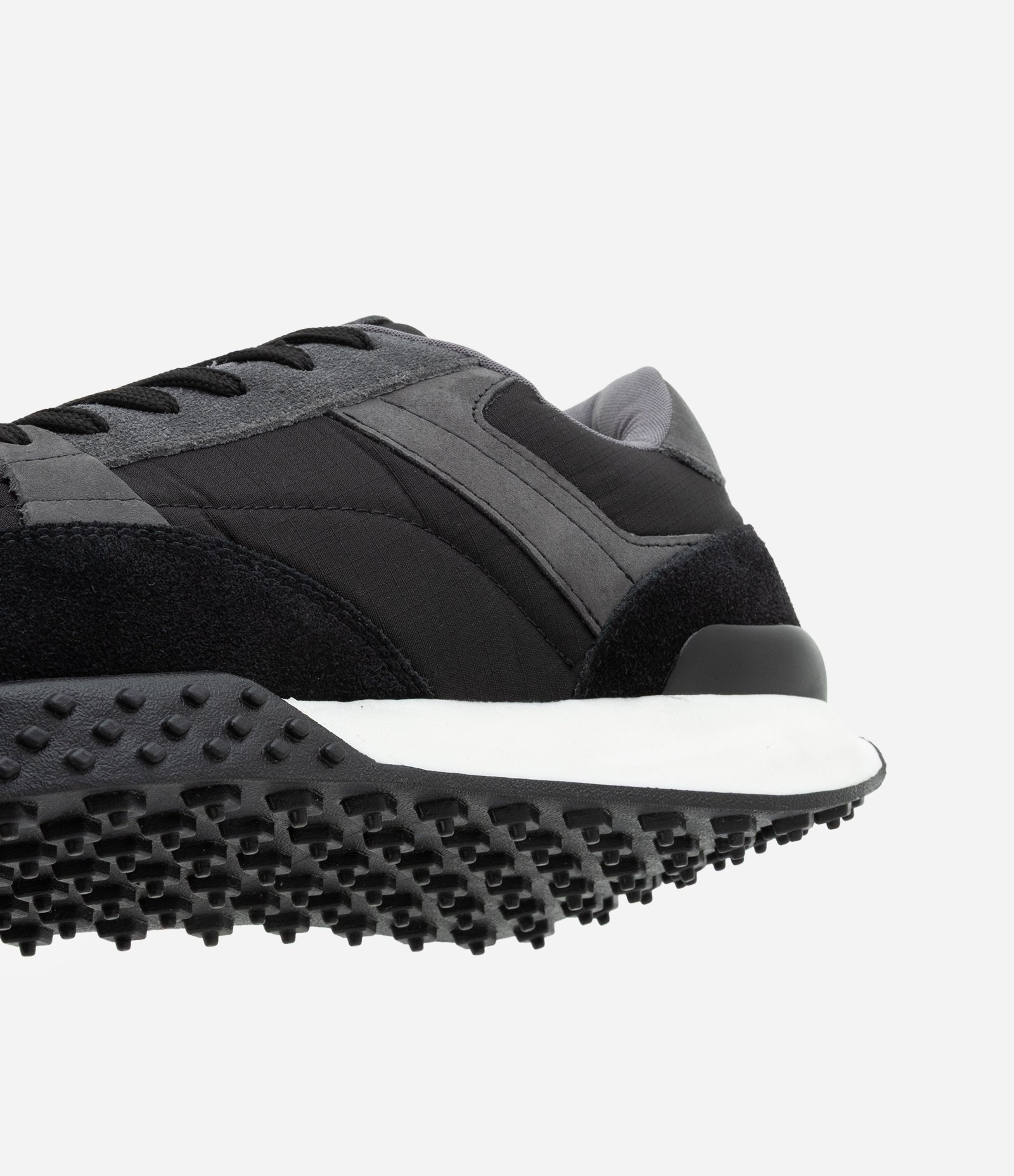 Tênis Sintético Liso Tênis Jogging Mix de Materiais Preto 3