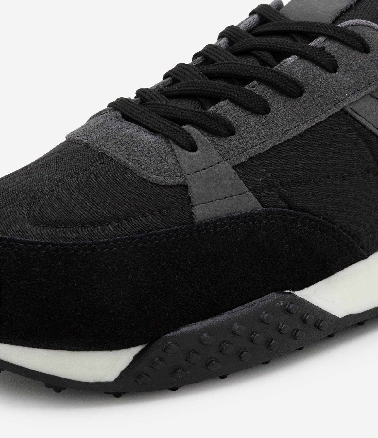 Tênis Sintético Liso Tênis Jogging Mix de Materiais Preto 4