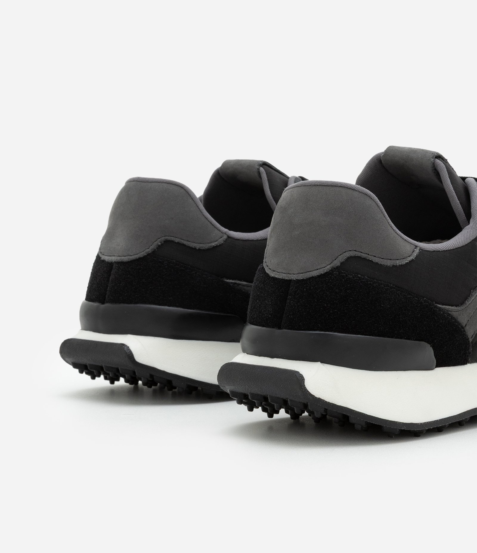 Tênis Sintético Liso Tênis Jogging Mix de Materiais Preto 5