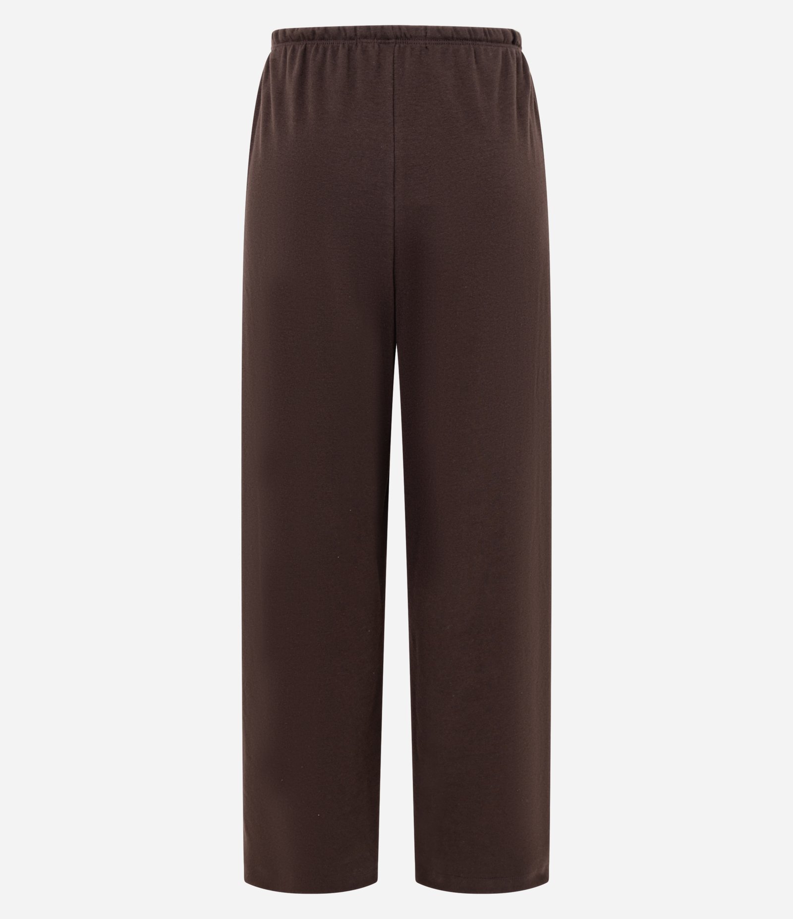 Calça em Ribana com Amarração no Cós Marrom 6