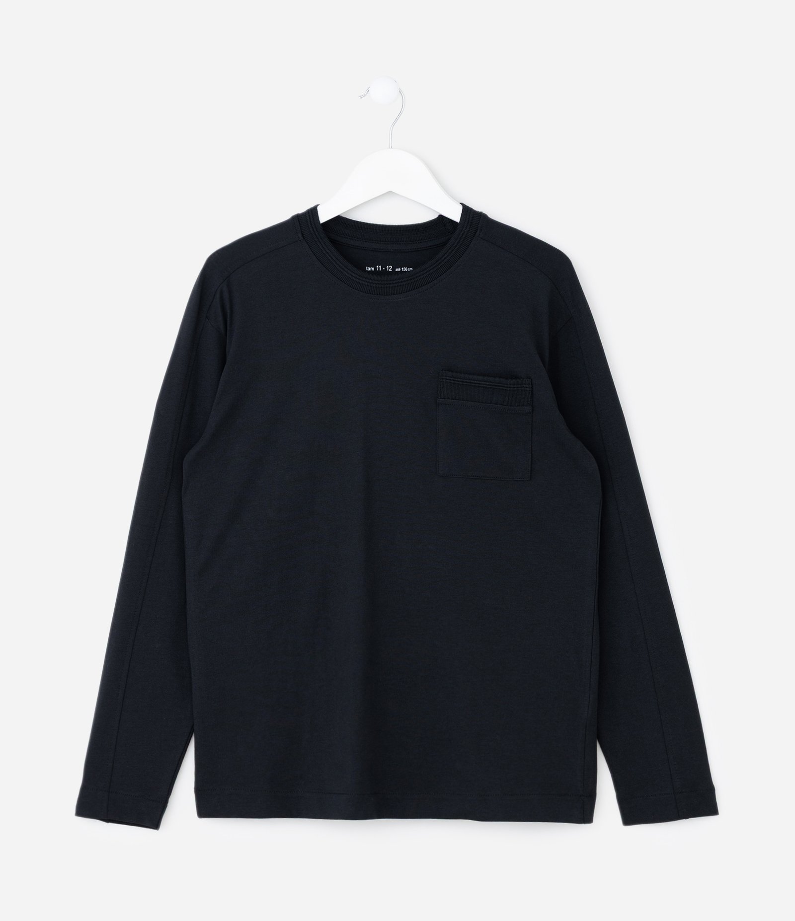 Camiseta Infantil Relaxed com Bolsinho – Tam 5 a 14 Anos Preto 2