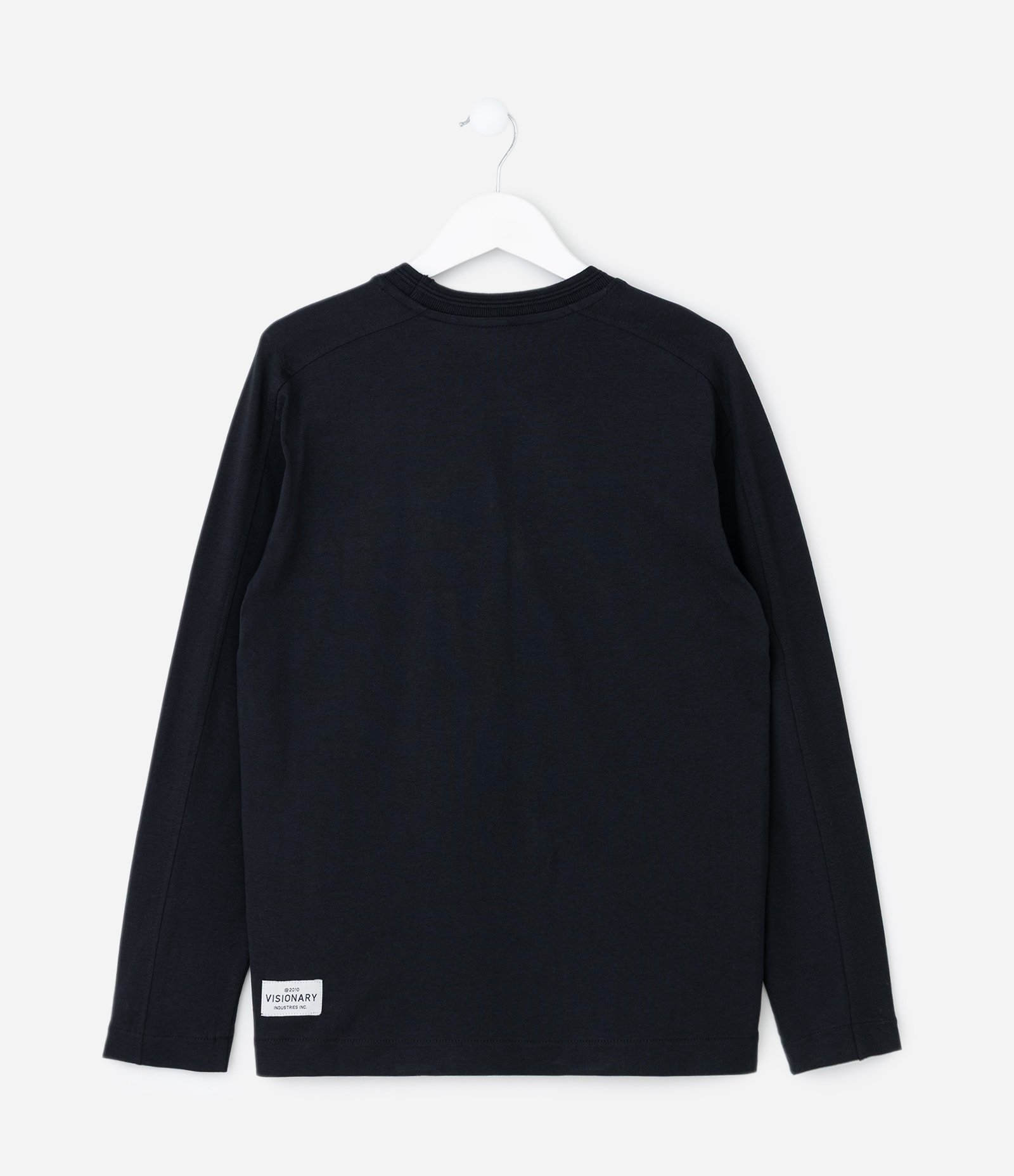 Camiseta Infantil Relaxed com Bolsinho – Tam 5 a 14 Anos Preto 3