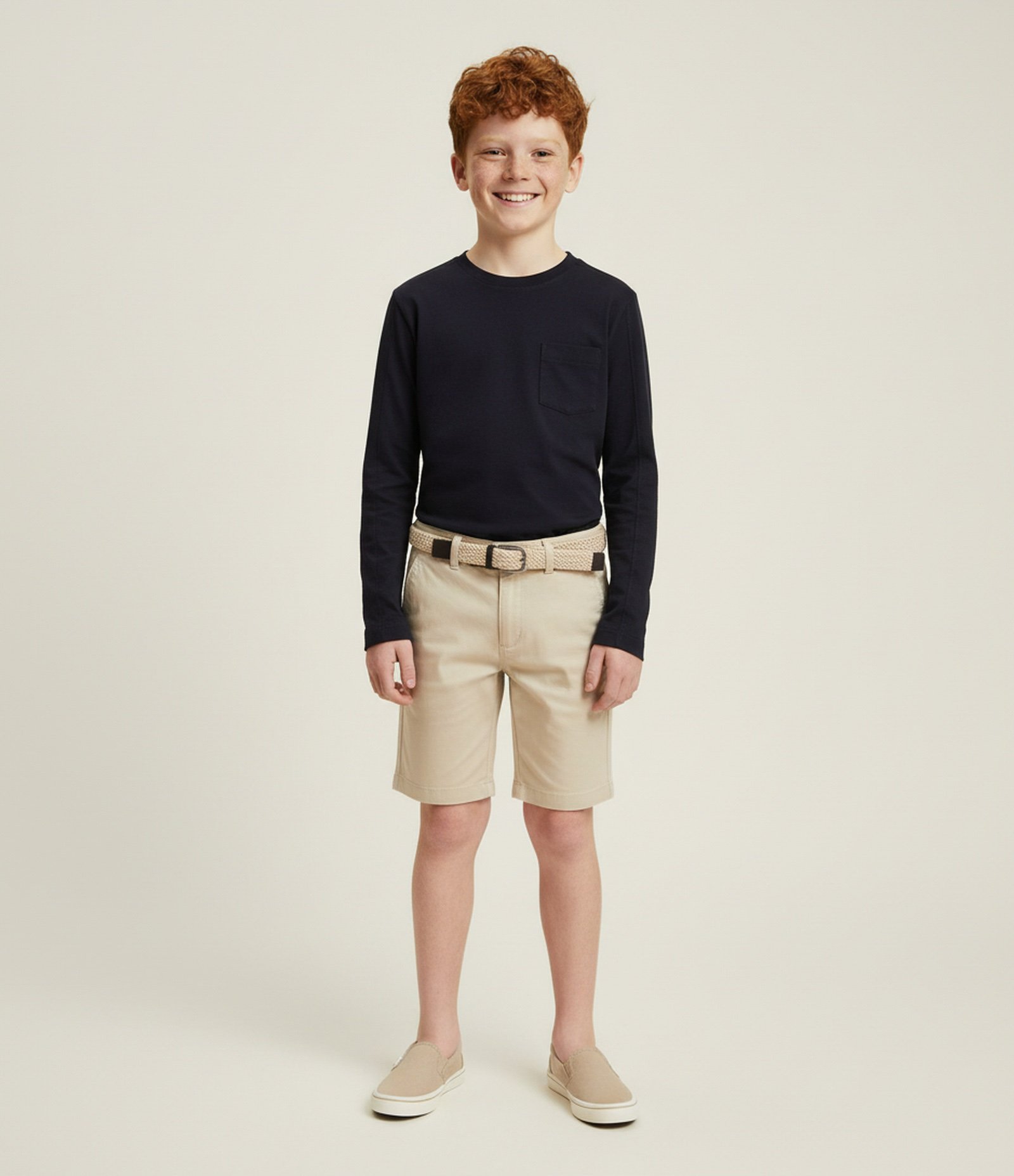 Camiseta Infantil Relaxed com Bolsinho – Tam 5 a 14 Anos Preto 1