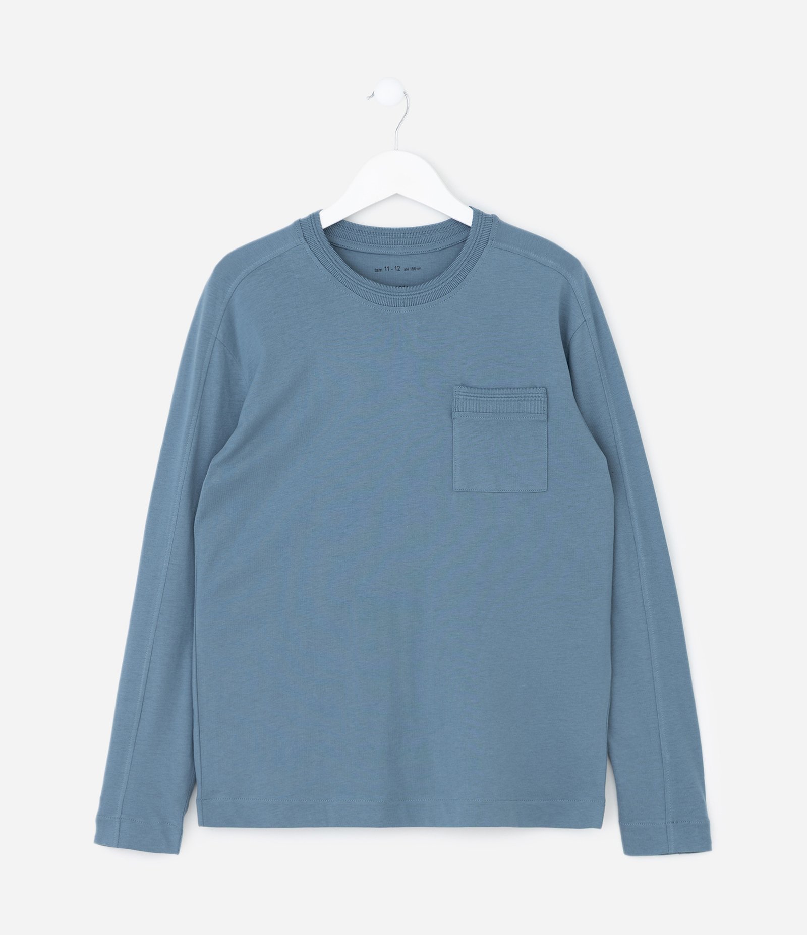 Camiseta Infantil Relaxed com Bolsinho – Tam 5 a 14 Anos Azul 2