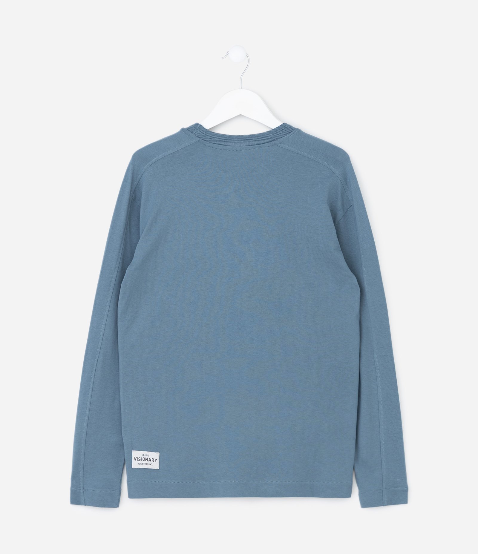 Camiseta Infantil Relaxed com Bolsinho – Tam 5 a 14 Anos Azul 3