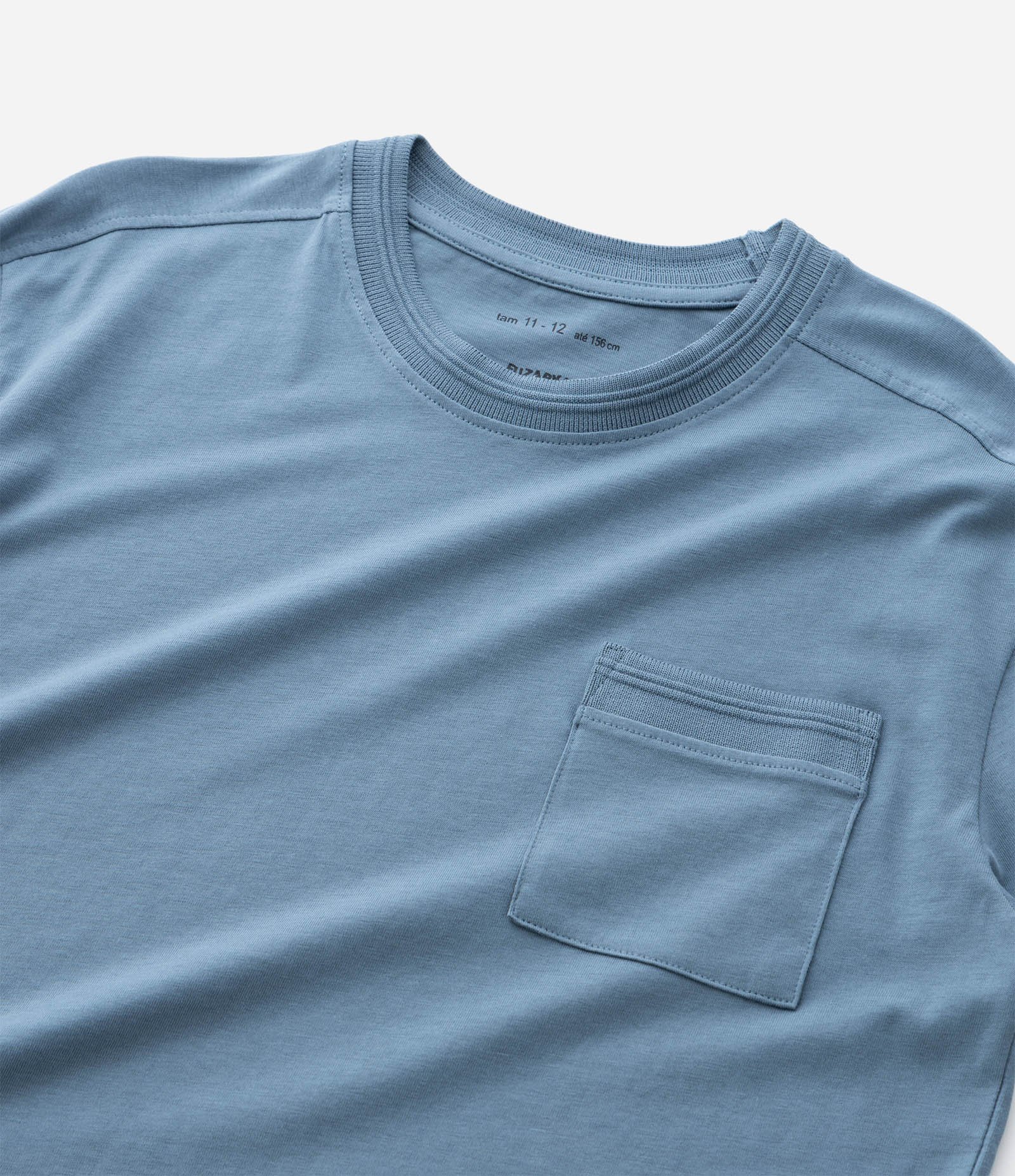 Camiseta Infantil Regula com Bolsinho – Tam 5 a 14 Anos Azul 8