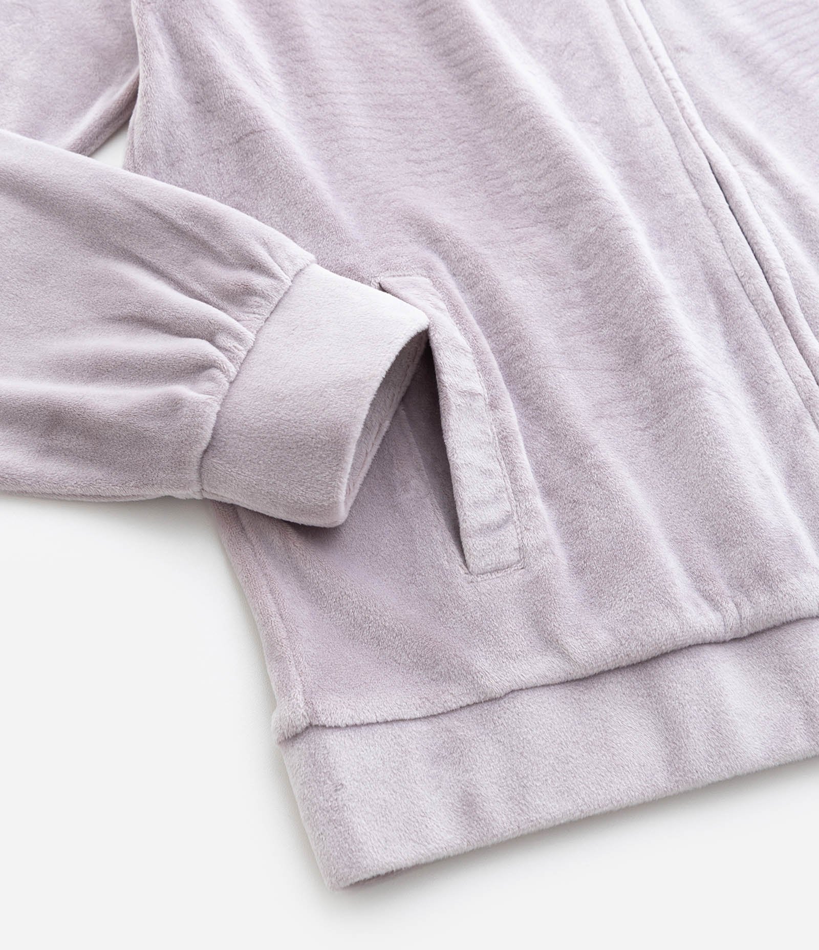 Jaqueta Infantil com Capuz e Bolsos – Tam 5 a 14 Anos Lilás Acinzentado 4