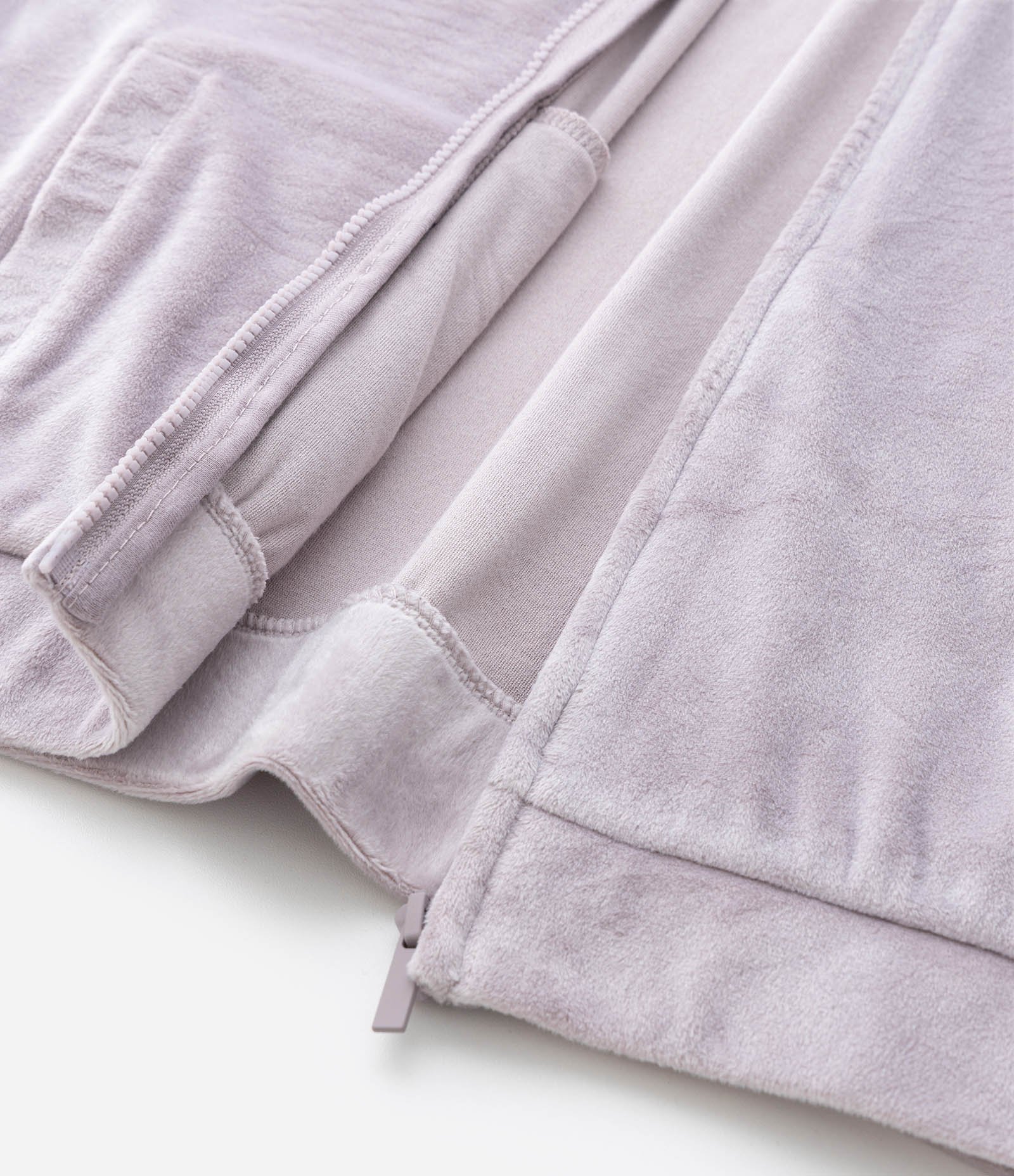 Jaqueta Infantil com Capuz e Bolsos – Tam 5 a 14 Anos Lilás Acinzentado 5