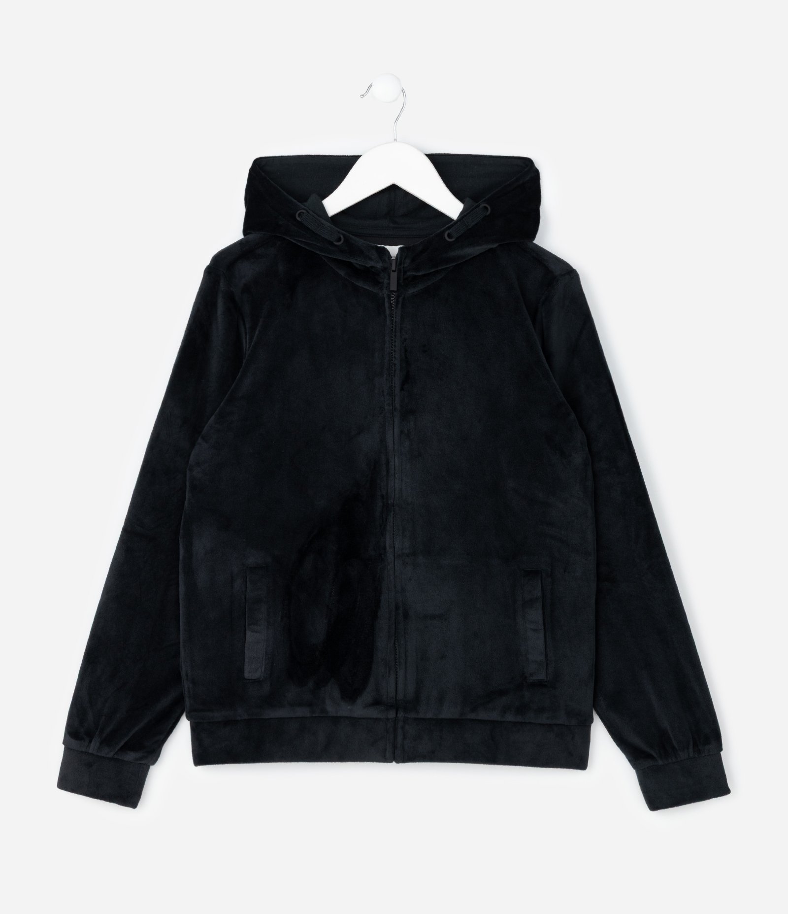 Jaqueta Infantil com Capuz e Bolsos – Tam 5 a 14 Anos Preto 1