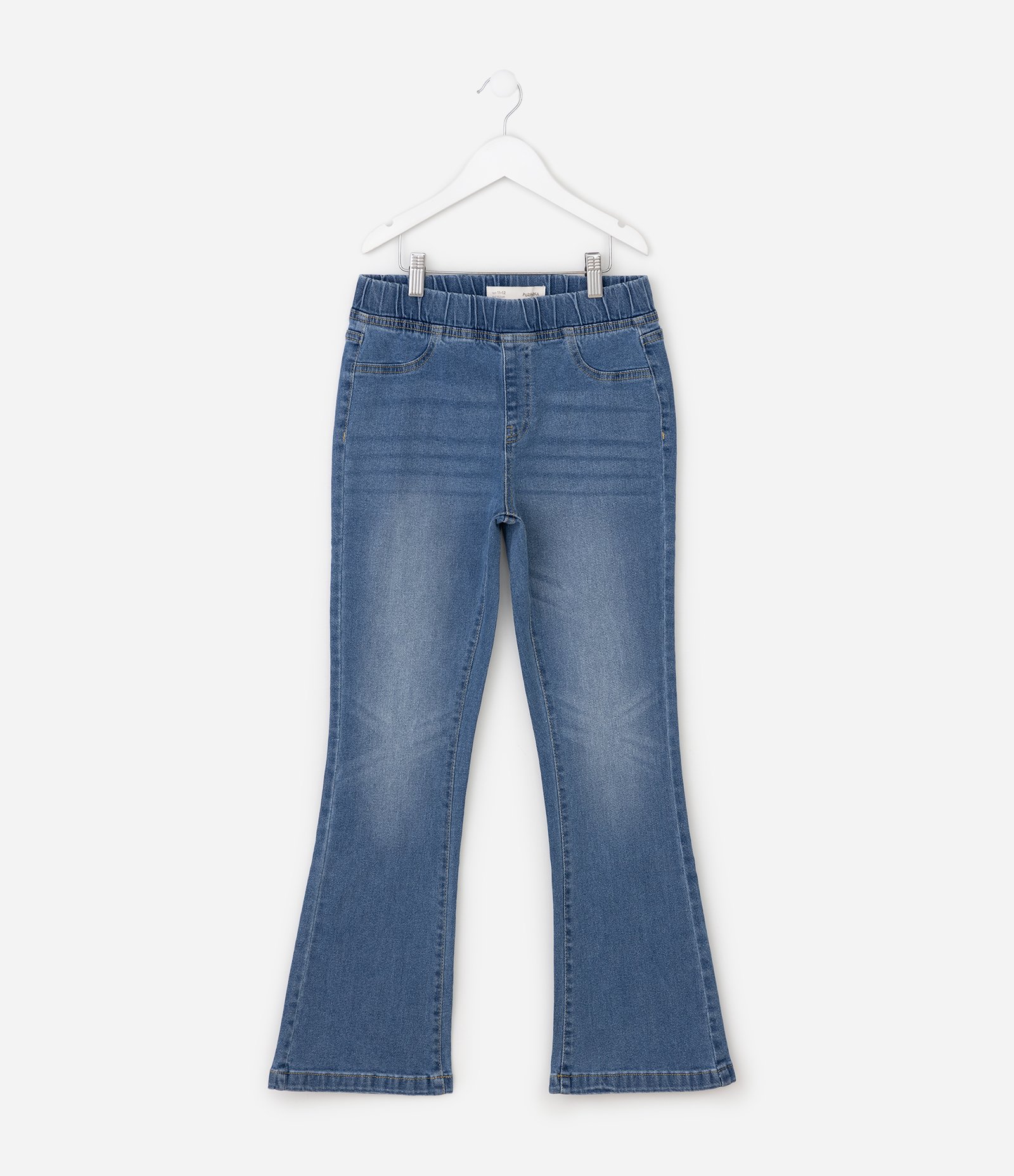Calça Infantil Flare Jeans com Cós Elástico – Tam 5 a 16 Anos Azul 2